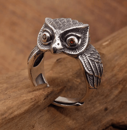Jewelry Creative Retro Animal Owl Ring Size ONE SIZE - 1 Thumbnail