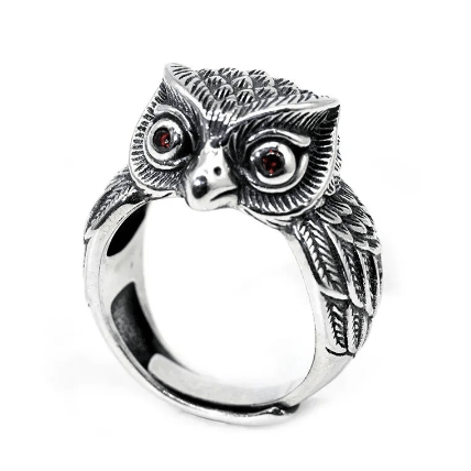 Jewelry Creative Retro Animal Owl Ring Size ONE SIZE - 2 Thumbnail