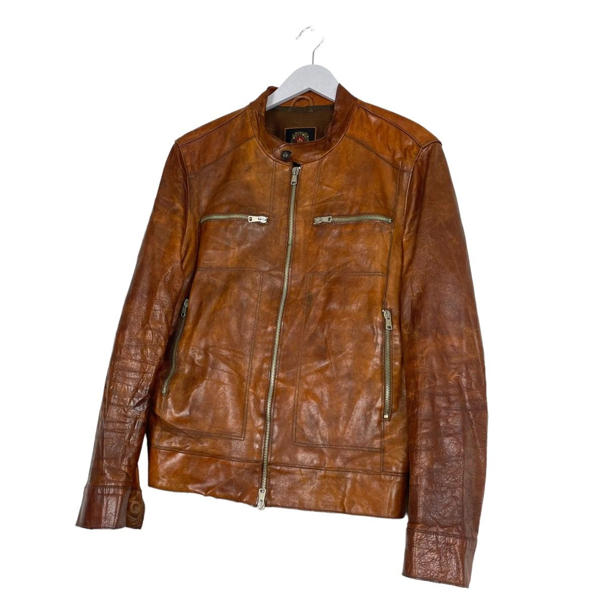 Japanese Brand × Le Grande Bleu (L.G.B.) × Leather 💥BIKER 291295 HOMME JAPAN SHEEPSKIN LEATHER JACKET Size US S / EU 44-46 / 1 - 2 Thumbnail