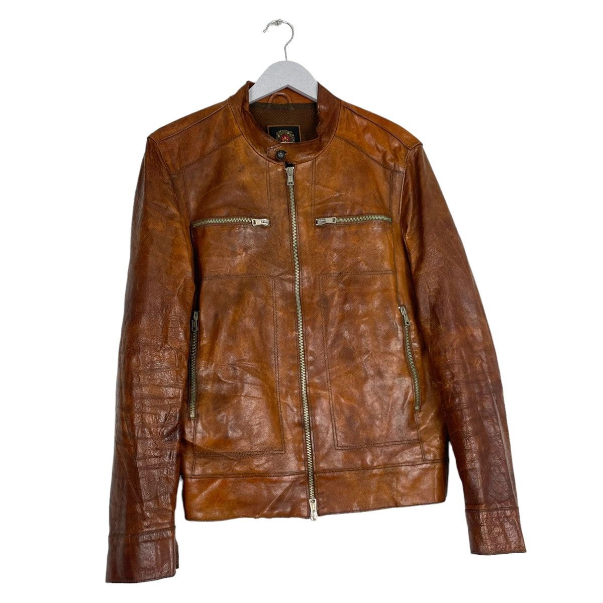 Japanese Brand × Le Grande Bleu (L.G.B.) × Leather 💥BIKER 291295 HOMME JAPAN SHEEPSKIN LEATHER JACKET Size US S / EU 44-46 / 1 - 3 Thumbnail