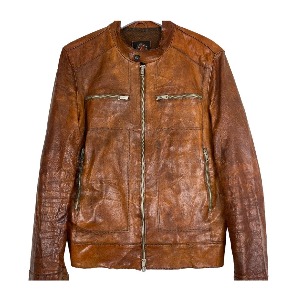 Japanese Brand × Le Grande Bleu (L.G.B.) × Leather 💥BIKER 291295 HOMME JAPAN SHEEPSKIN LEATHER JACKET Size US S / EU 44-46 / 1 - 5 Thumbnail
