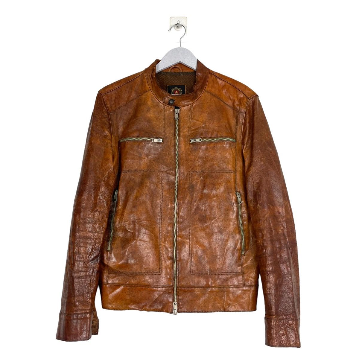 Japanese Brand × Le Grande Bleu (L.G.B.) × Leather 💥BIKER 291295 HOMME JAPAN SHEEPSKIN LEATHER JACKET Size US S / EU 44-46 / 1 - 1 Thumbnail