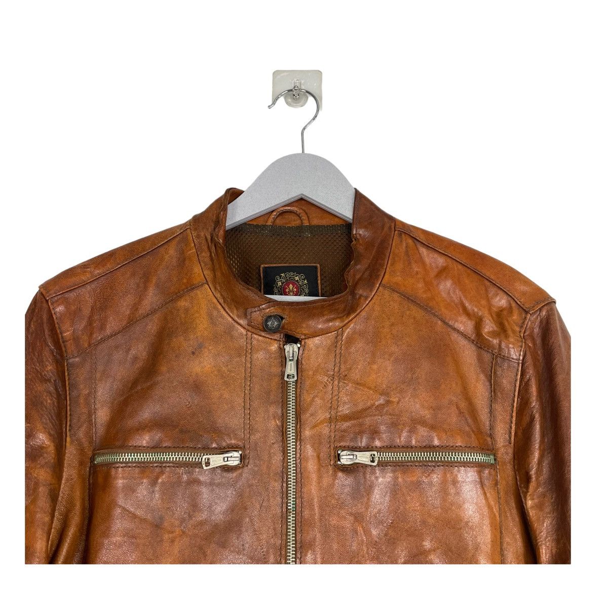 Japanese Brand × Le Grande Bleu (L.G.B.) × Leather 💥BIKER 291295 HOMME JAPAN SHEEPSKIN LEATHER JACKET Size US S / EU 44-46 / 1 - 4 Thumbnail