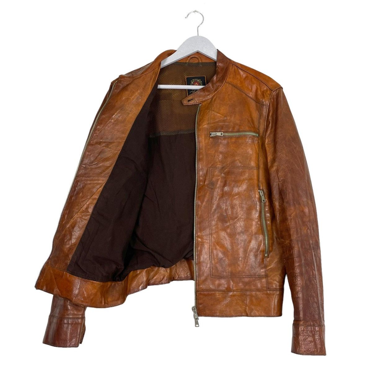 Japanese Brand × Le Grande Bleu (L.G.B.) × Leather 💥BIKER 291295 HOMME JAPAN SHEEPSKIN LEATHER JACKET Size US S / EU 44-46 / 1 - 7 Thumbnail