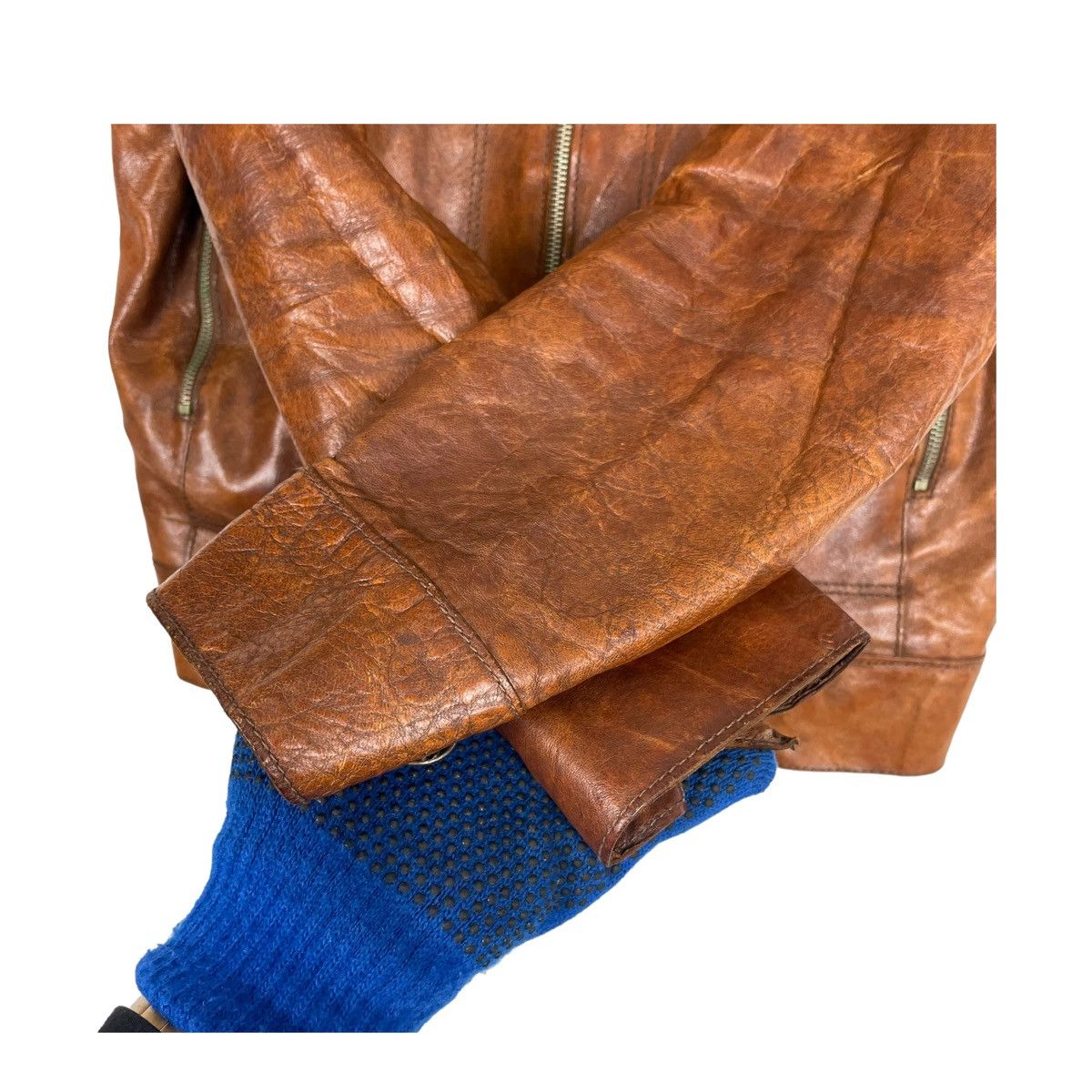 Japanese Brand × Le Grande Bleu (L.G.B.) × Leather 💥BIKER 291295 HOMME JAPAN SHEEPSKIN LEATHER JACKET Size US S / EU 44-46 / 1 - 6 Thumbnail