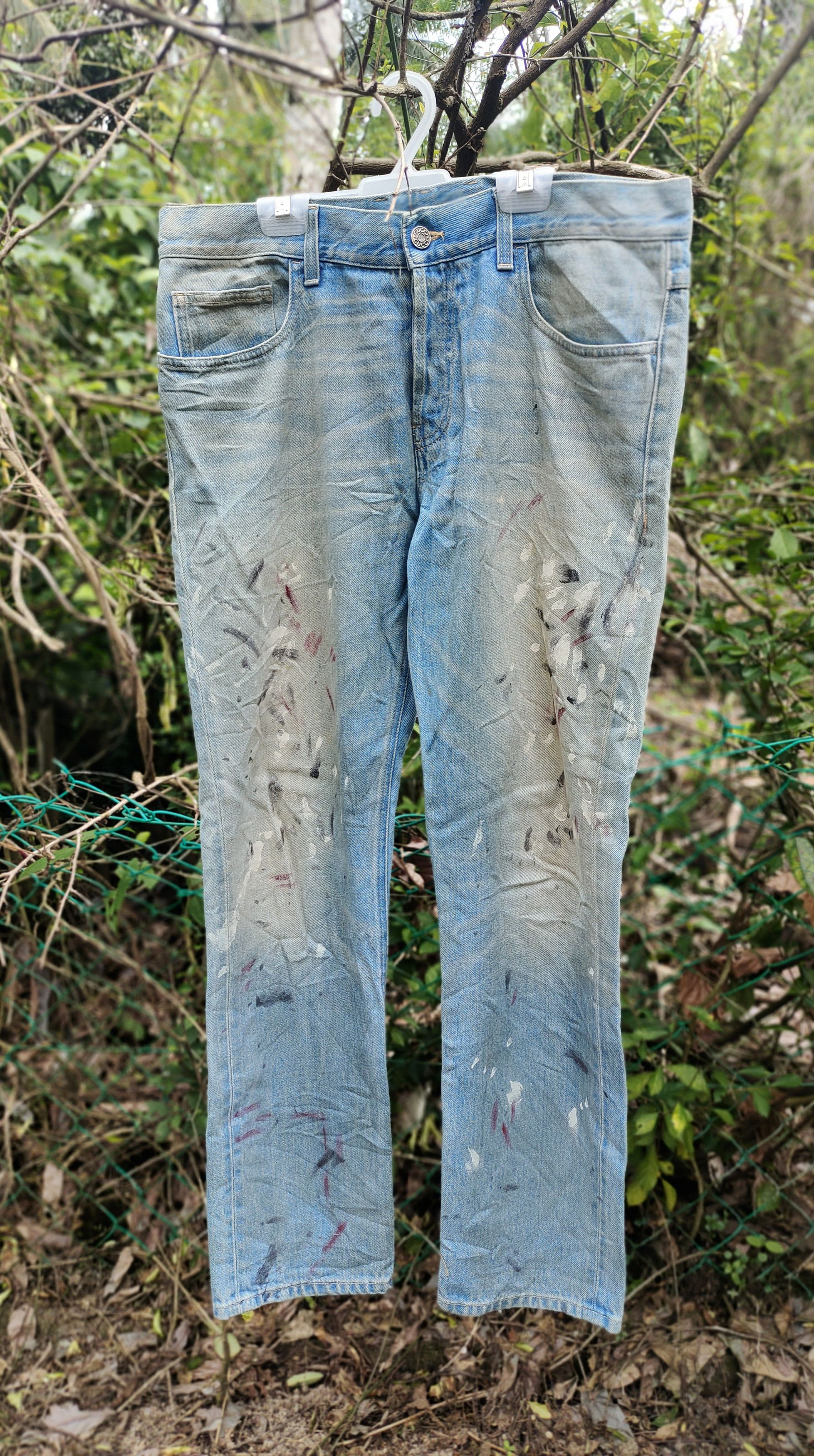 Gucci hand painted jeans