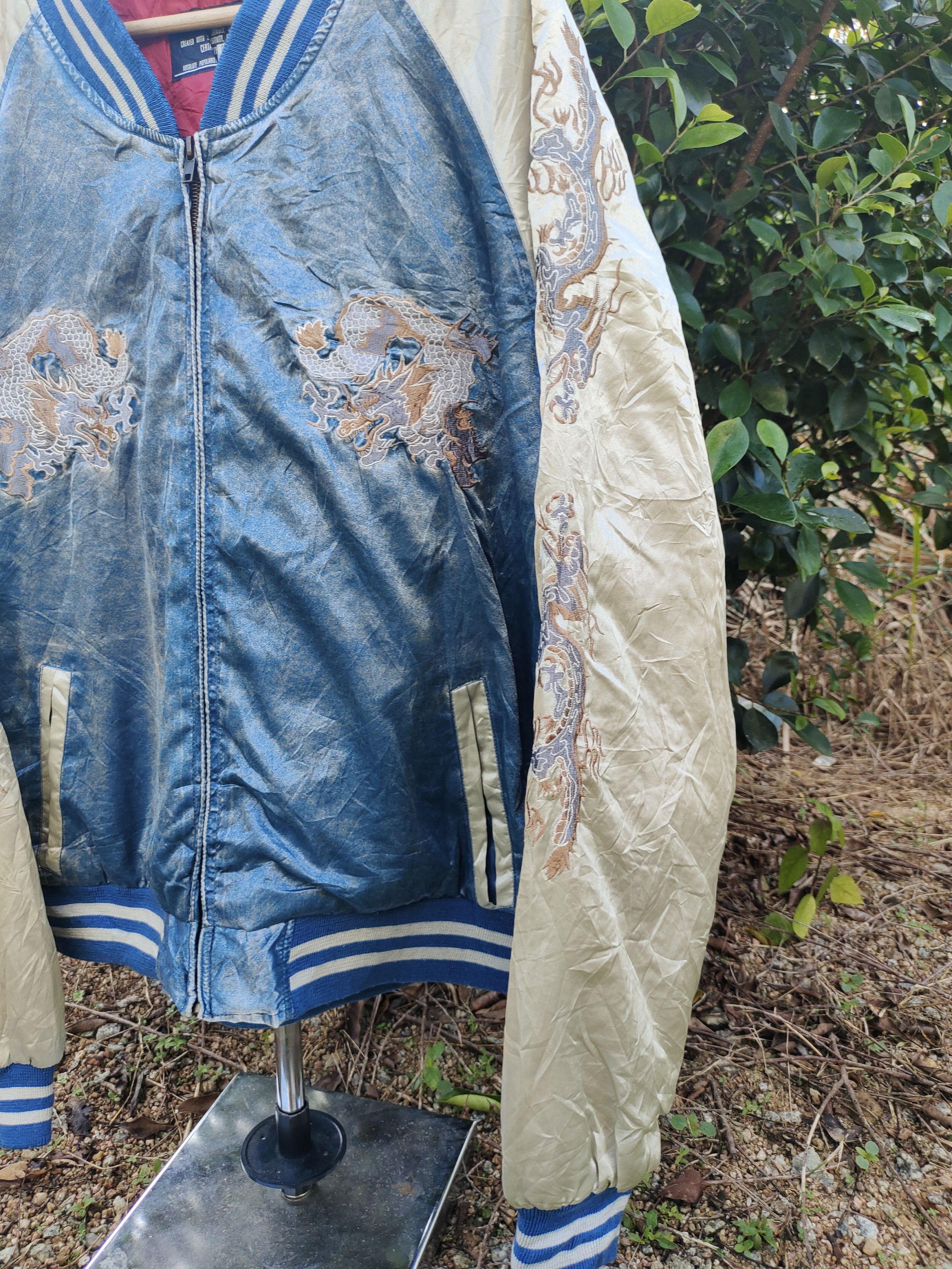 Japanese Brand Sukajan Dragon Embroidered Jacket Size US XL / EU 56 / 4 - 3 Thumbnail