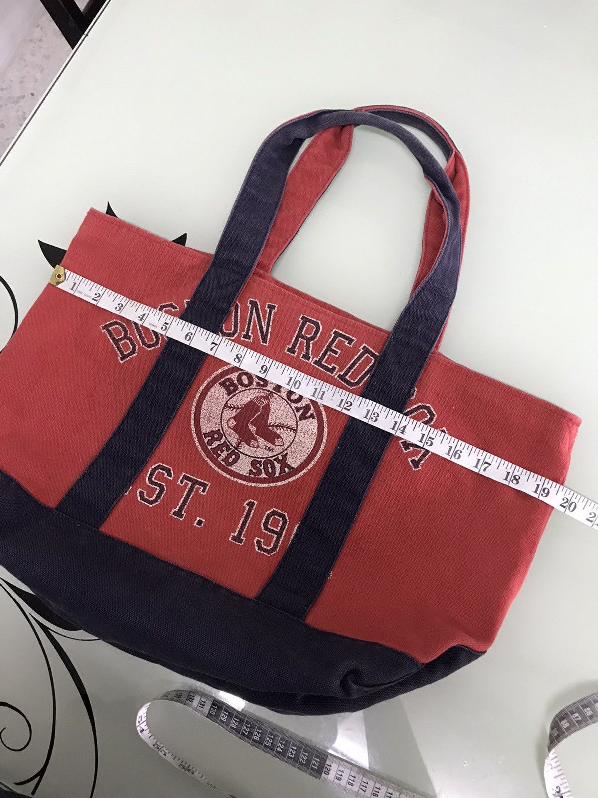 Japanese Brand Vintage Mlb Boston Red Sox x Uniqlo Canvas Tote Bag Size ONE SIZE - 15 Thumbnail