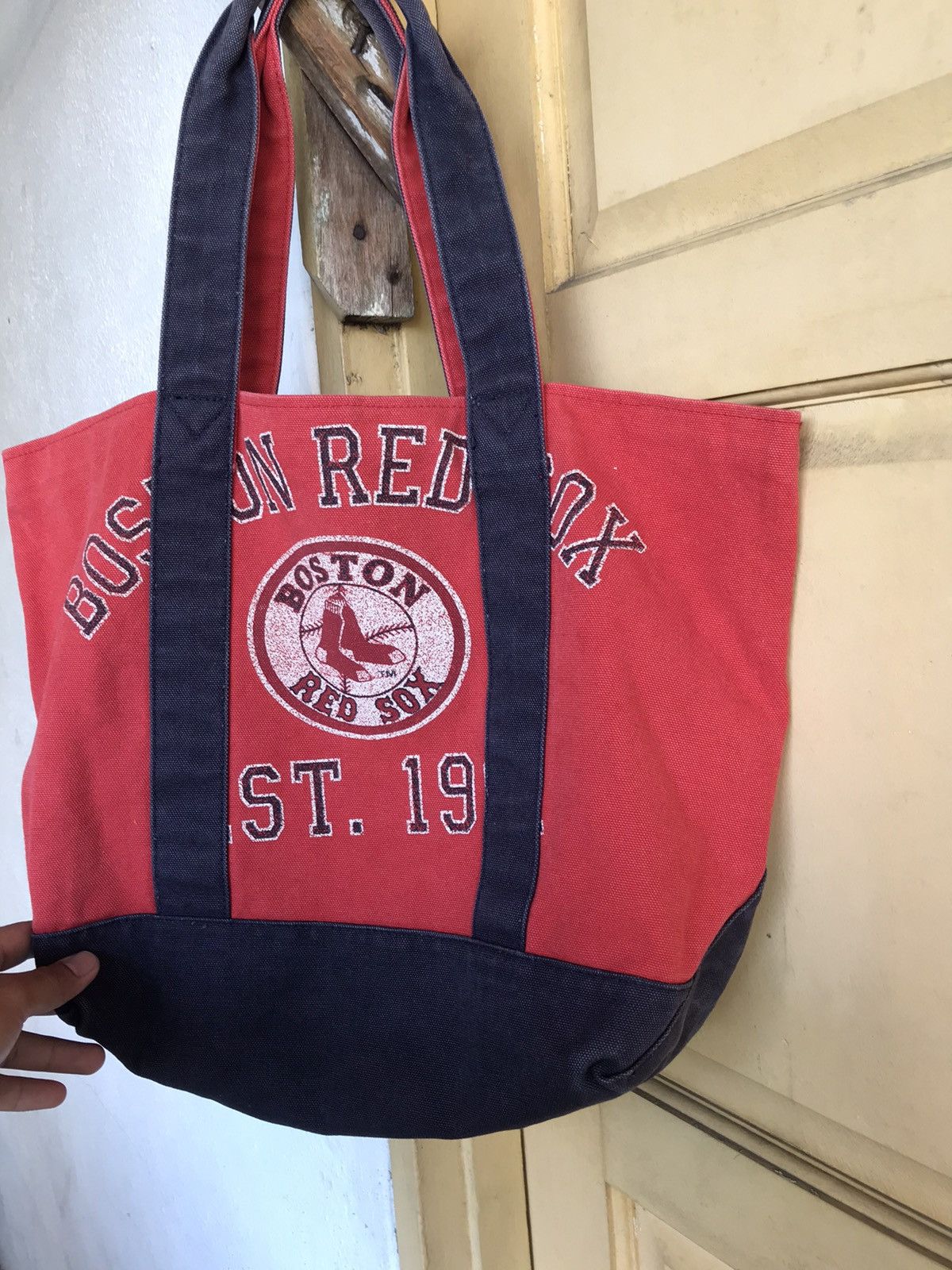 Japanese Brand Vintage Mlb Boston Red Sox x Uniqlo Canvas Tote Bag Size ONE SIZE - 7 Thumbnail