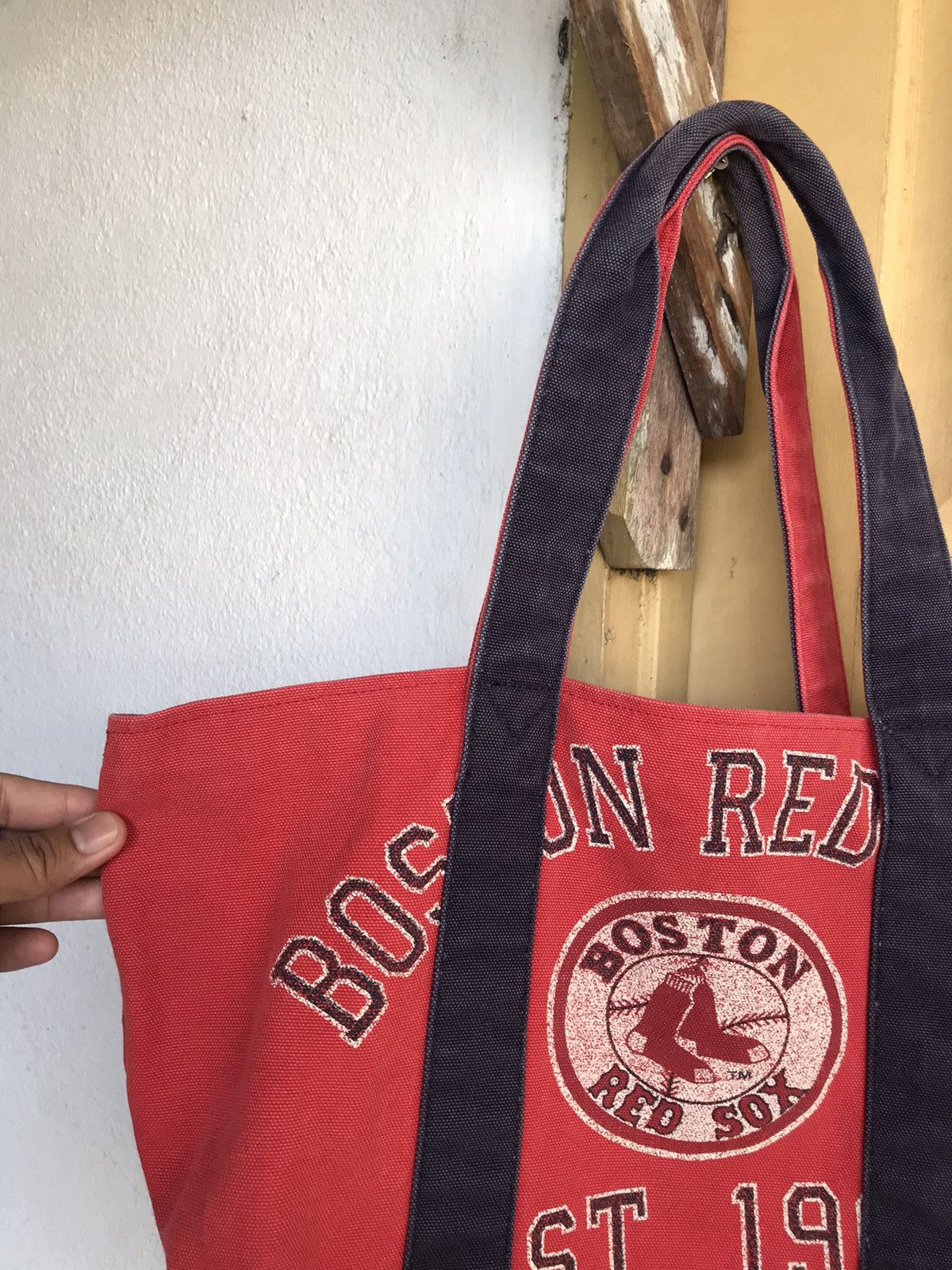 Japanese Brand Vintage Mlb Boston Red Sox x Uniqlo Canvas Tote Bag Size ONE SIZE - 3 Thumbnail