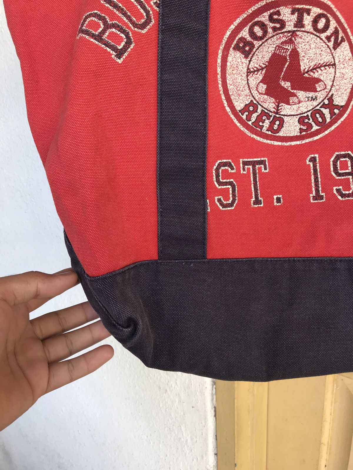 Japanese Brand Vintage Mlb Boston Red Sox x Uniqlo Canvas Tote Bag Size ONE SIZE - 6 Thumbnail