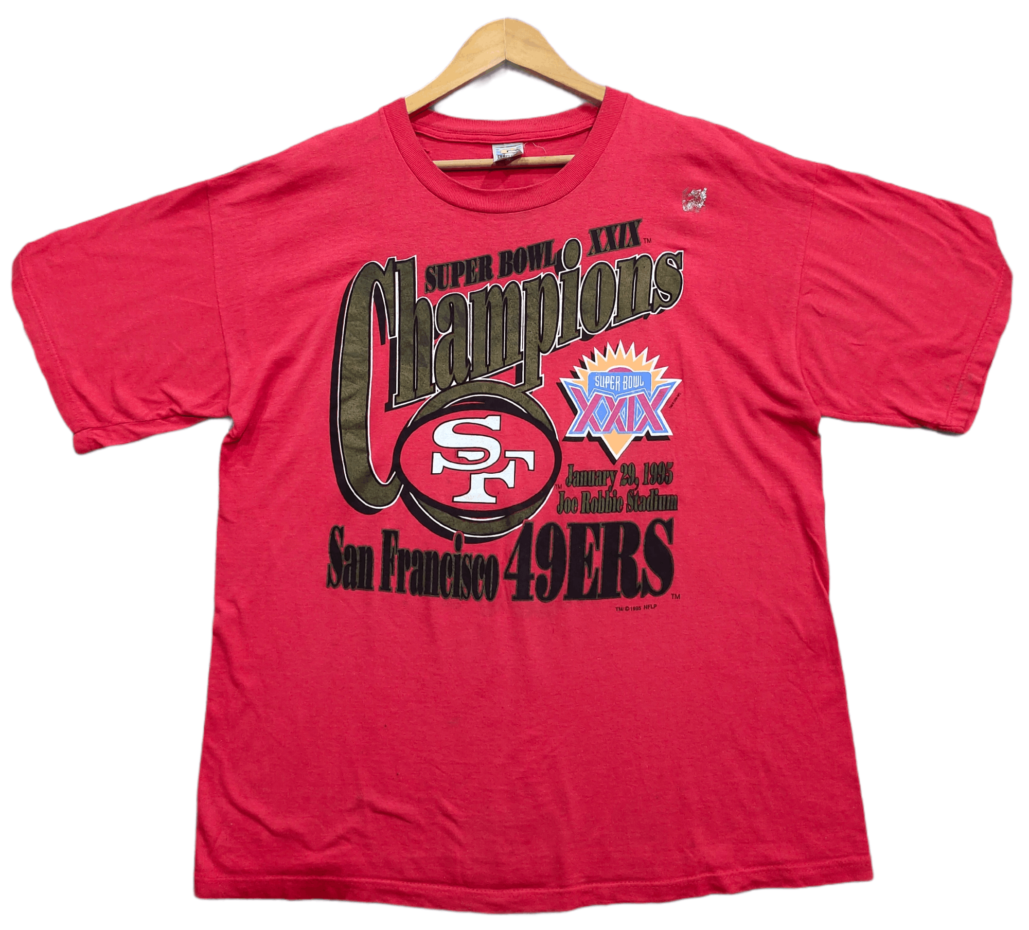 NFL × Vintage San francisco 49ERS Super Bowl XXIX Champion vintage tshirt Size US XL / EU 56 / 4 - 2 Thumbnail