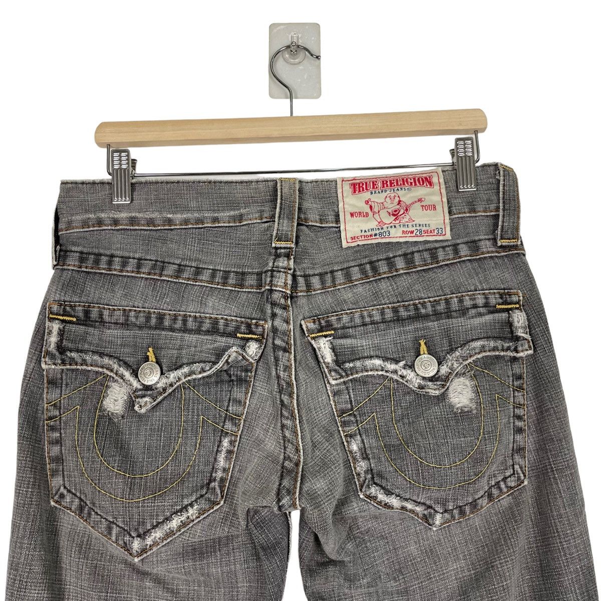 True Religion 💥FLARE DISTRESSED BOOTCUT DENIM JEANS Size US 32 / EU 48 - 10 Thumbnail