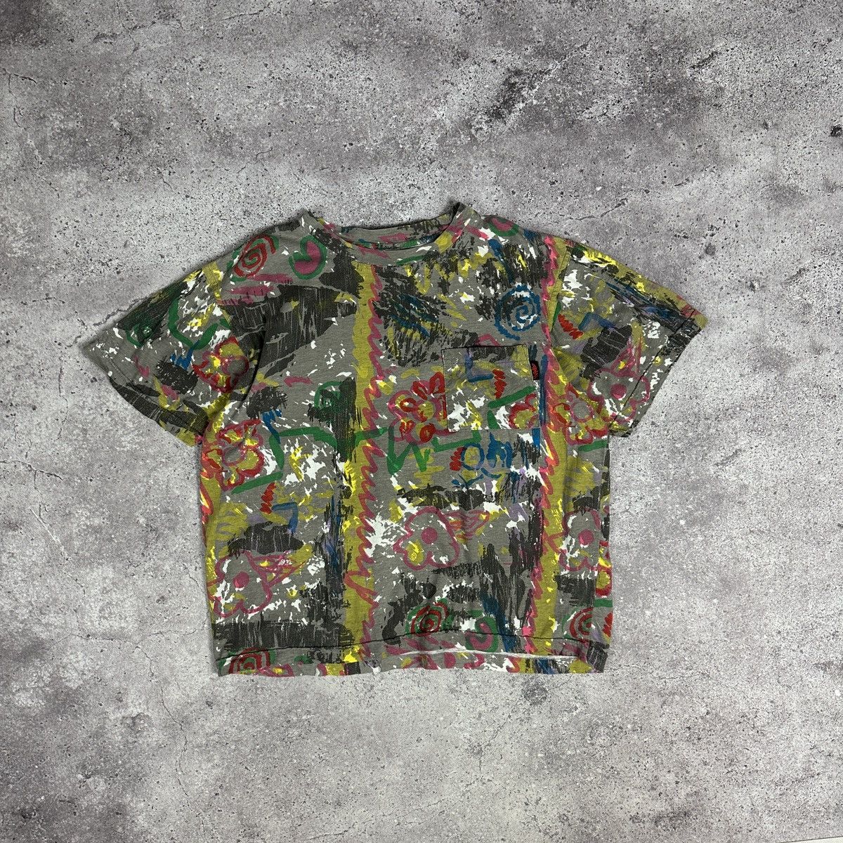 Converse Vintage 90s Converse Tie Dye AOP Graffiti tee rare crazy y2k Size S / US 4 / IT 40 - 1 Thumbnail