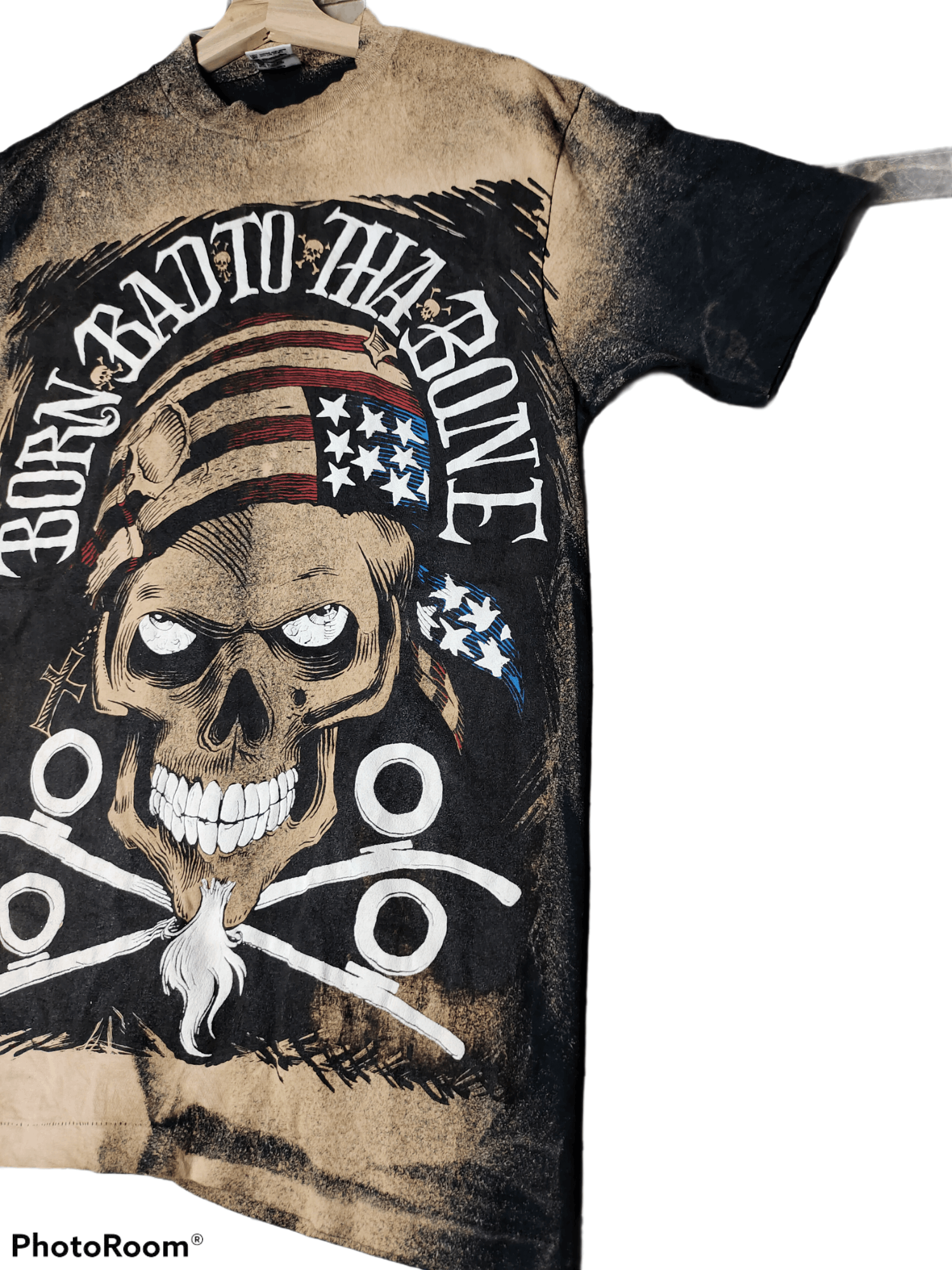 Anvil × Vintage Vintage Born Bad To tha Bone tshirt Size US L / EU 52-54 / 3 - 4 Thumbnail