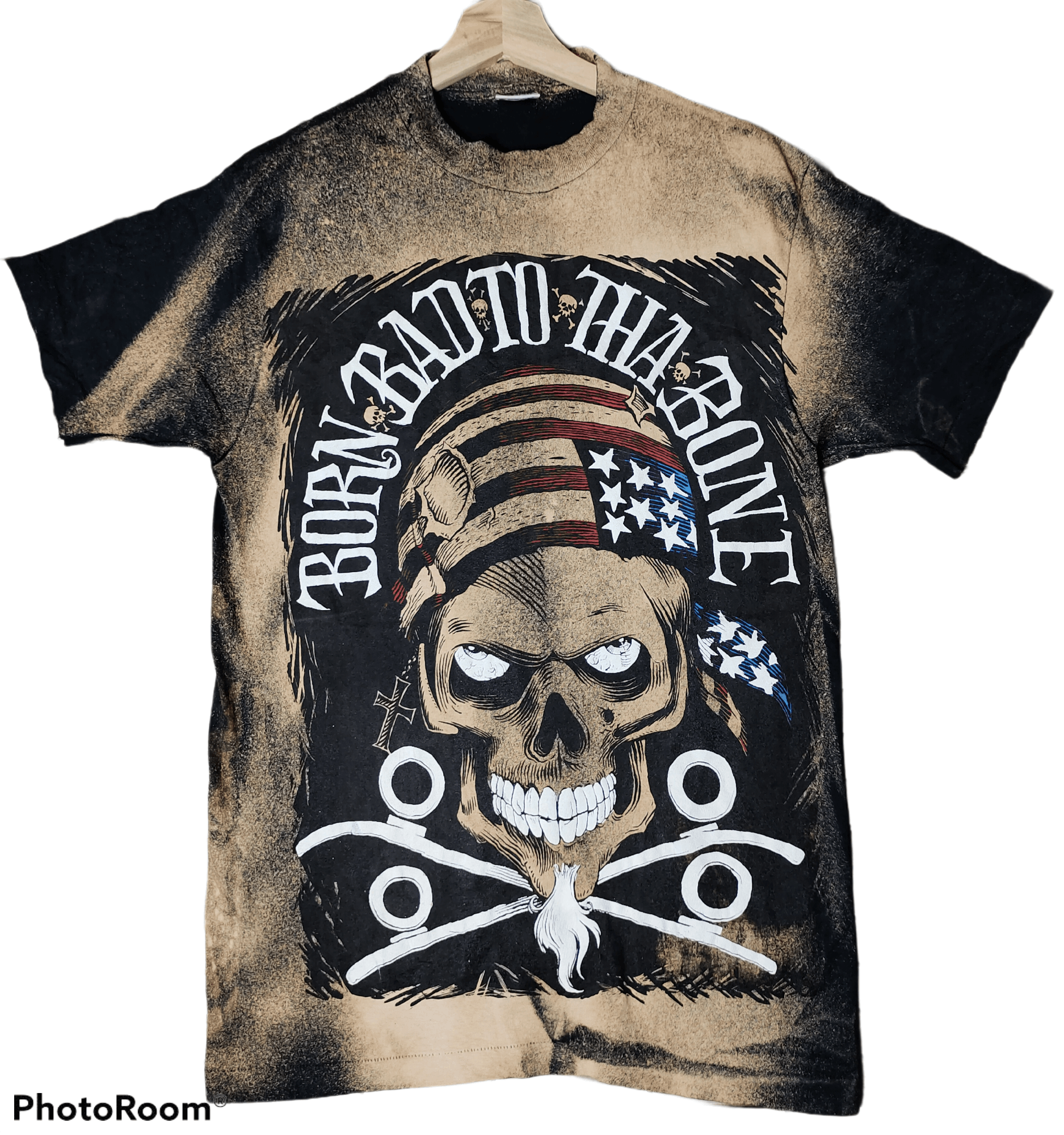 Anvil × Vintage Vintage Born Bad To tha Bone tshirt Size US L / EU 52-54 / 3 - 1 Thumbnail