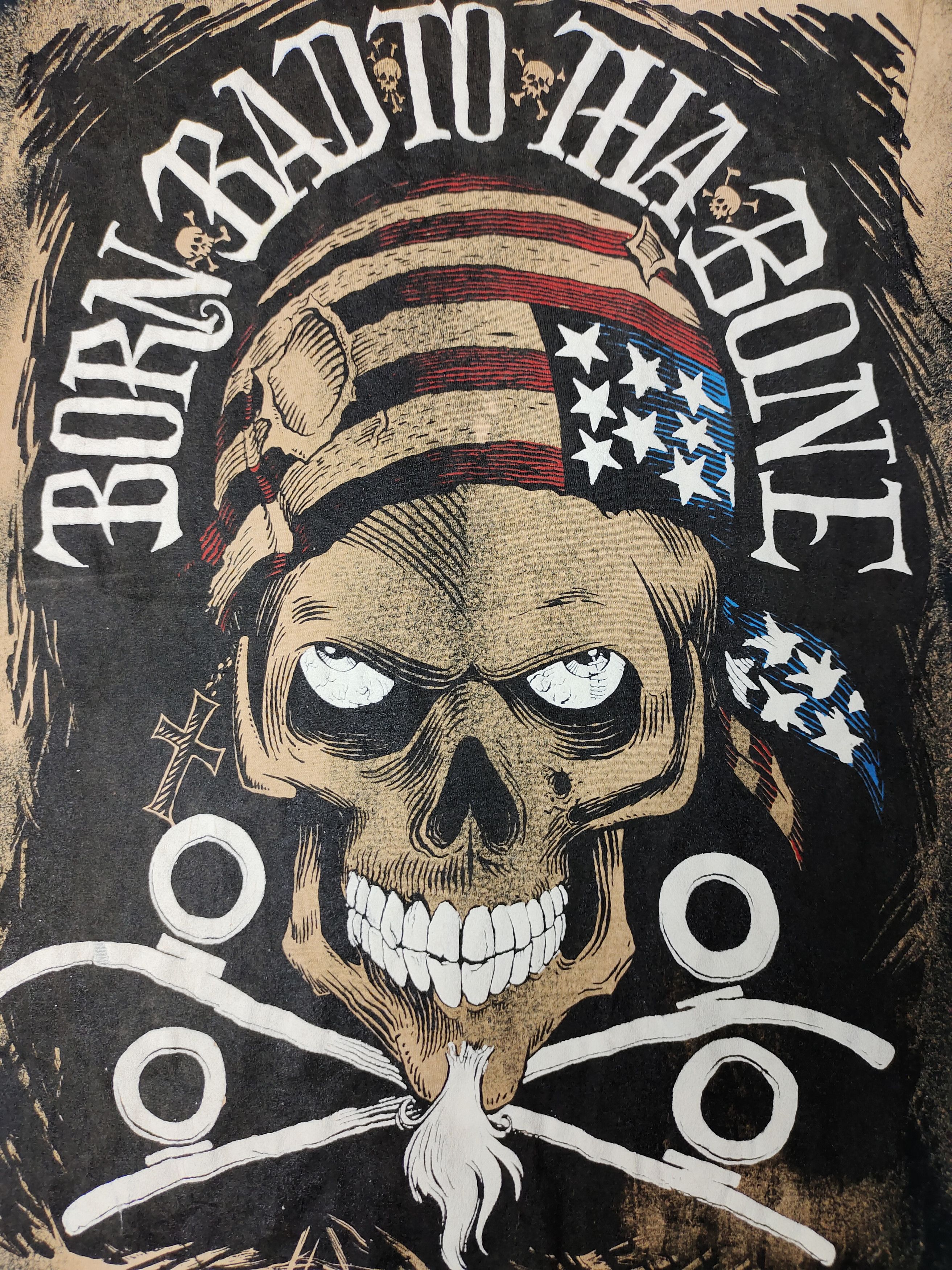 Anvil × Vintage Vintage Born Bad To tha Bone tshirt Size US L / EU 52-54 / 3 - 8 Thumbnail