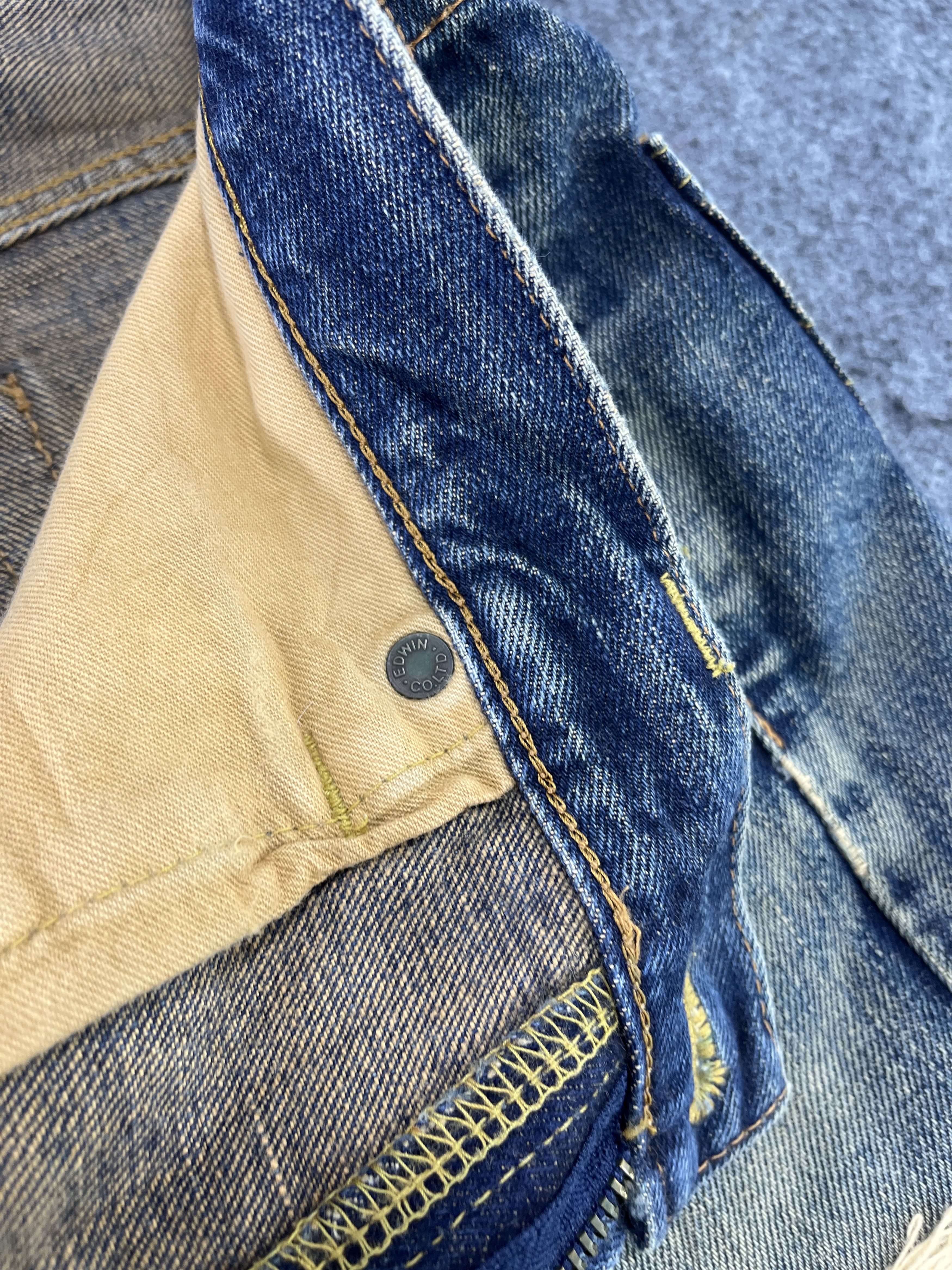 Edwin Edwin 505 xx Distressed Faded Jeans Pants J868 Size US 33 - 6 Thumbnail