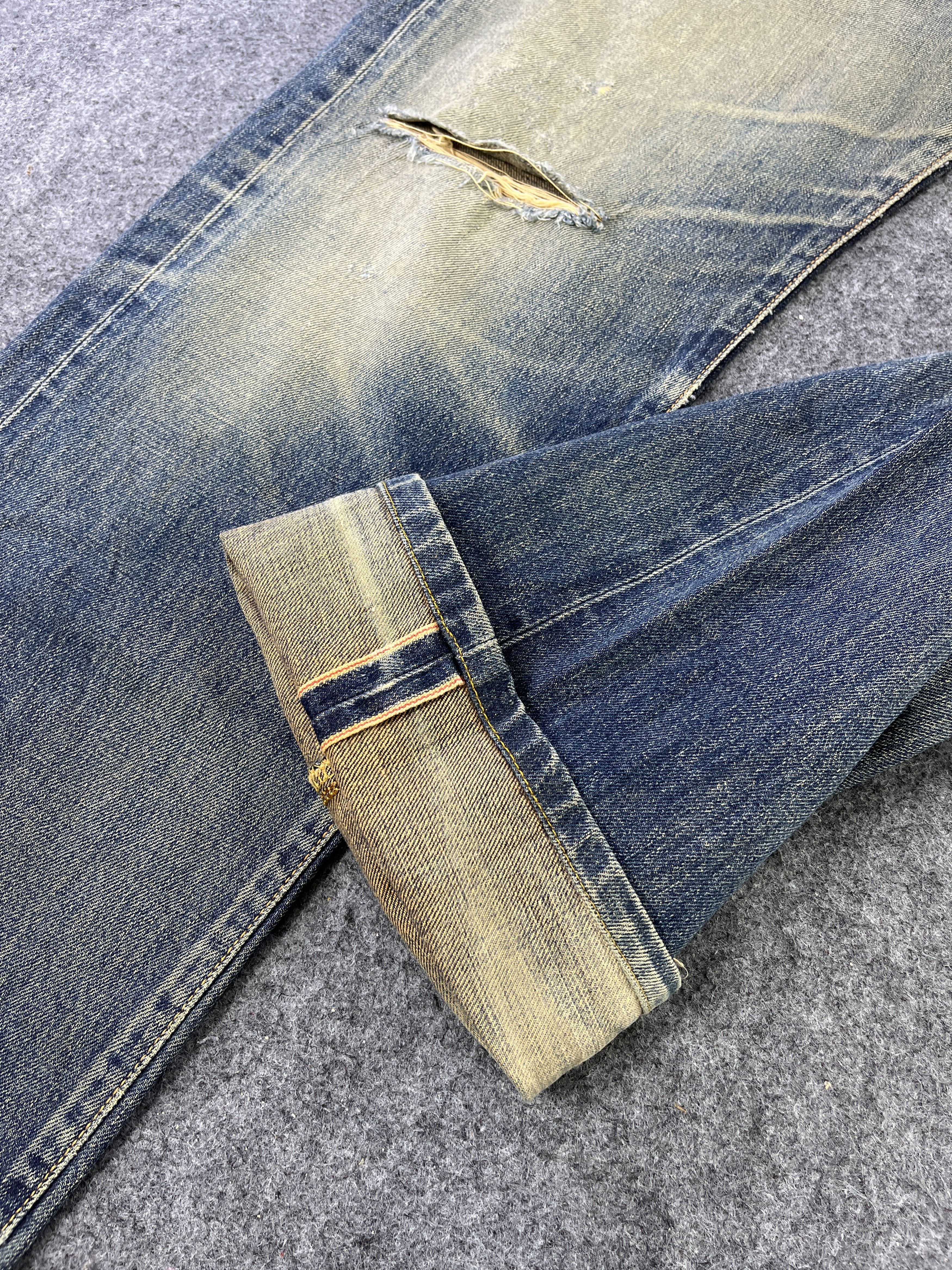 Edwin Edwin 505 xx Distressed Faded Jeans Pants J868 Size US 33 - 12 Thumbnail