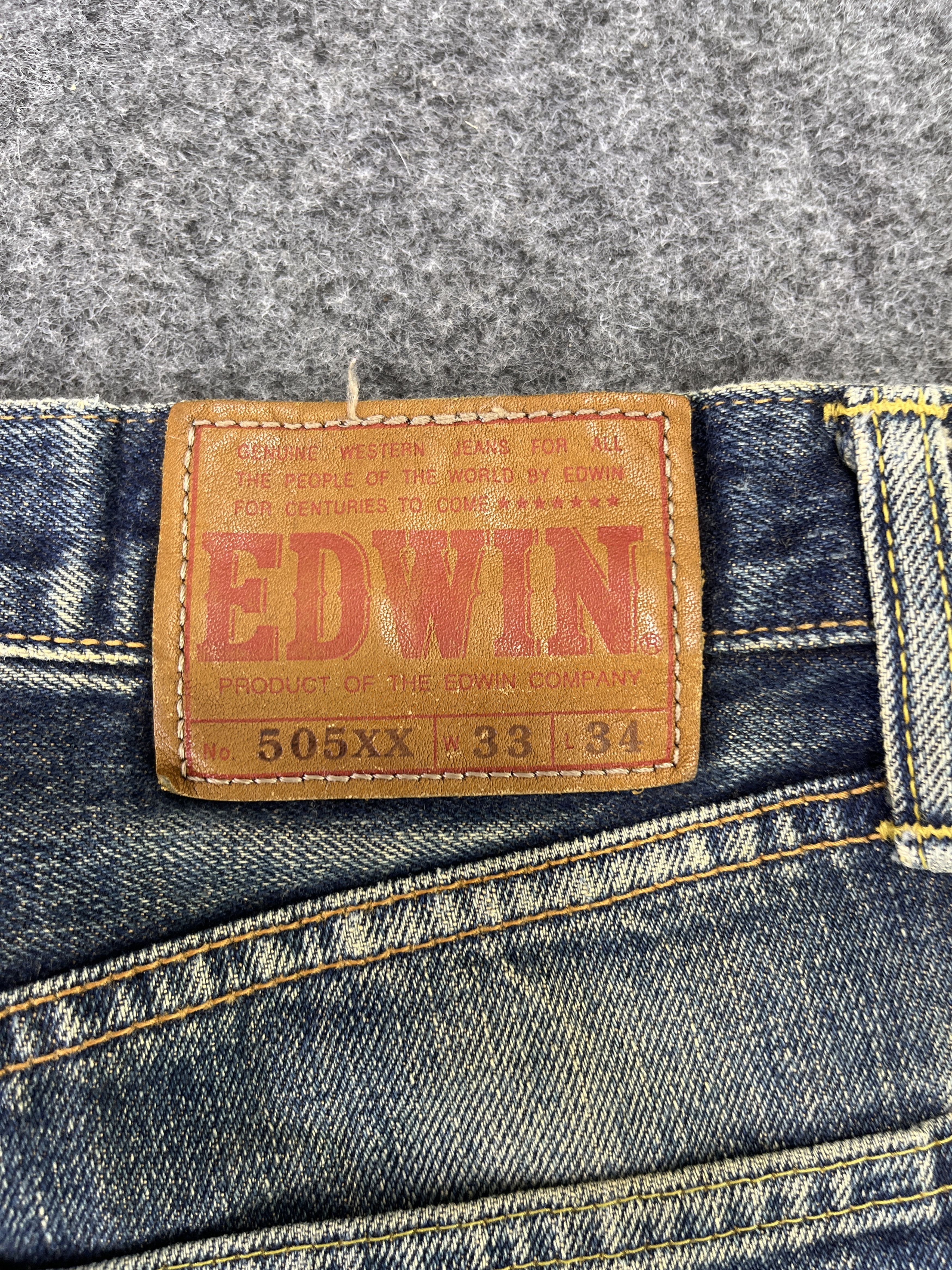 Edwin Edwin 505 xx Distressed Faded Jeans Pants J868 Size US 33 - 15 Thumbnail