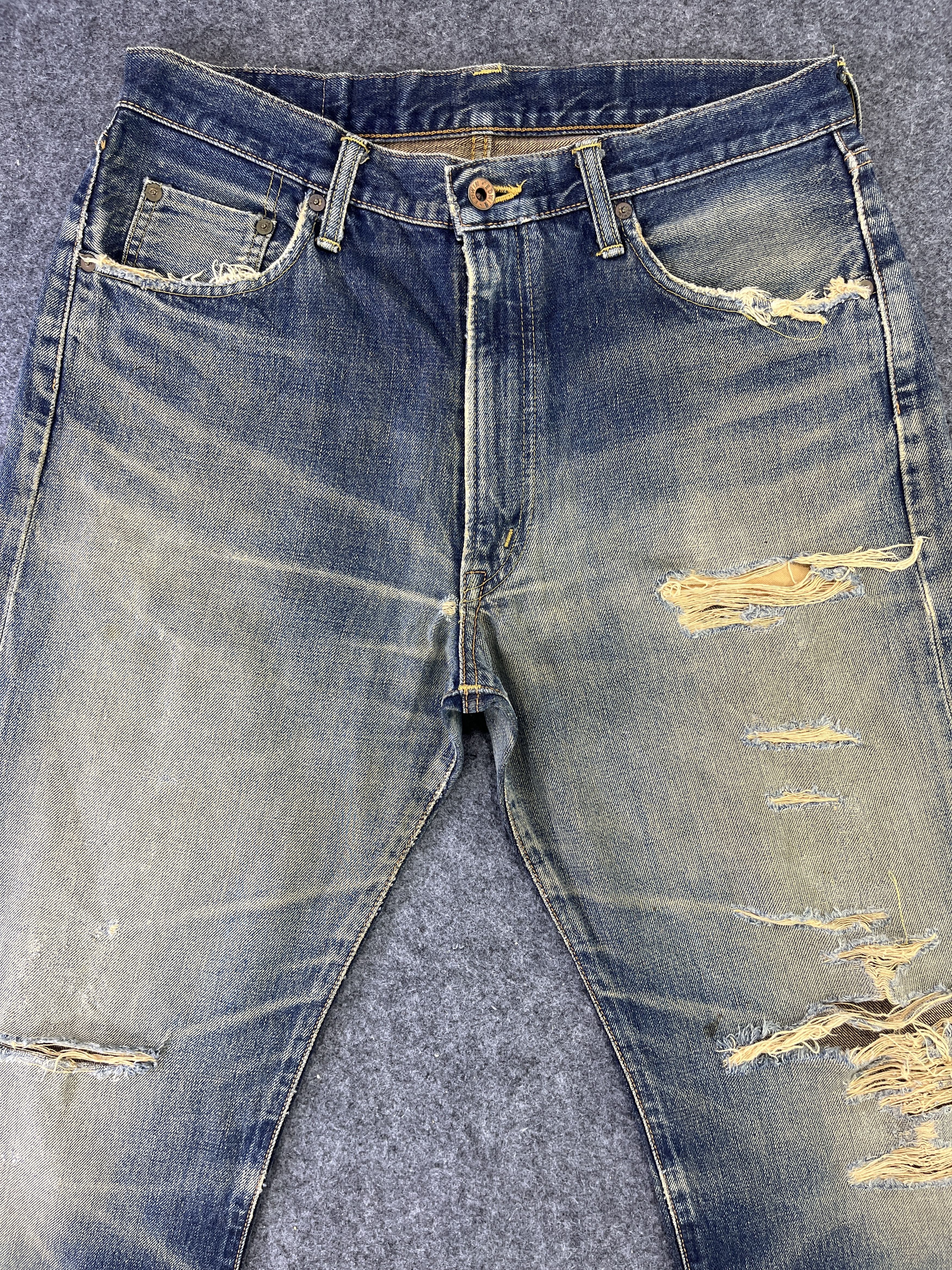 Edwin Edwin 505 xx Distressed Faded Jeans Pants J868 Size US 33 - 3 Thumbnail