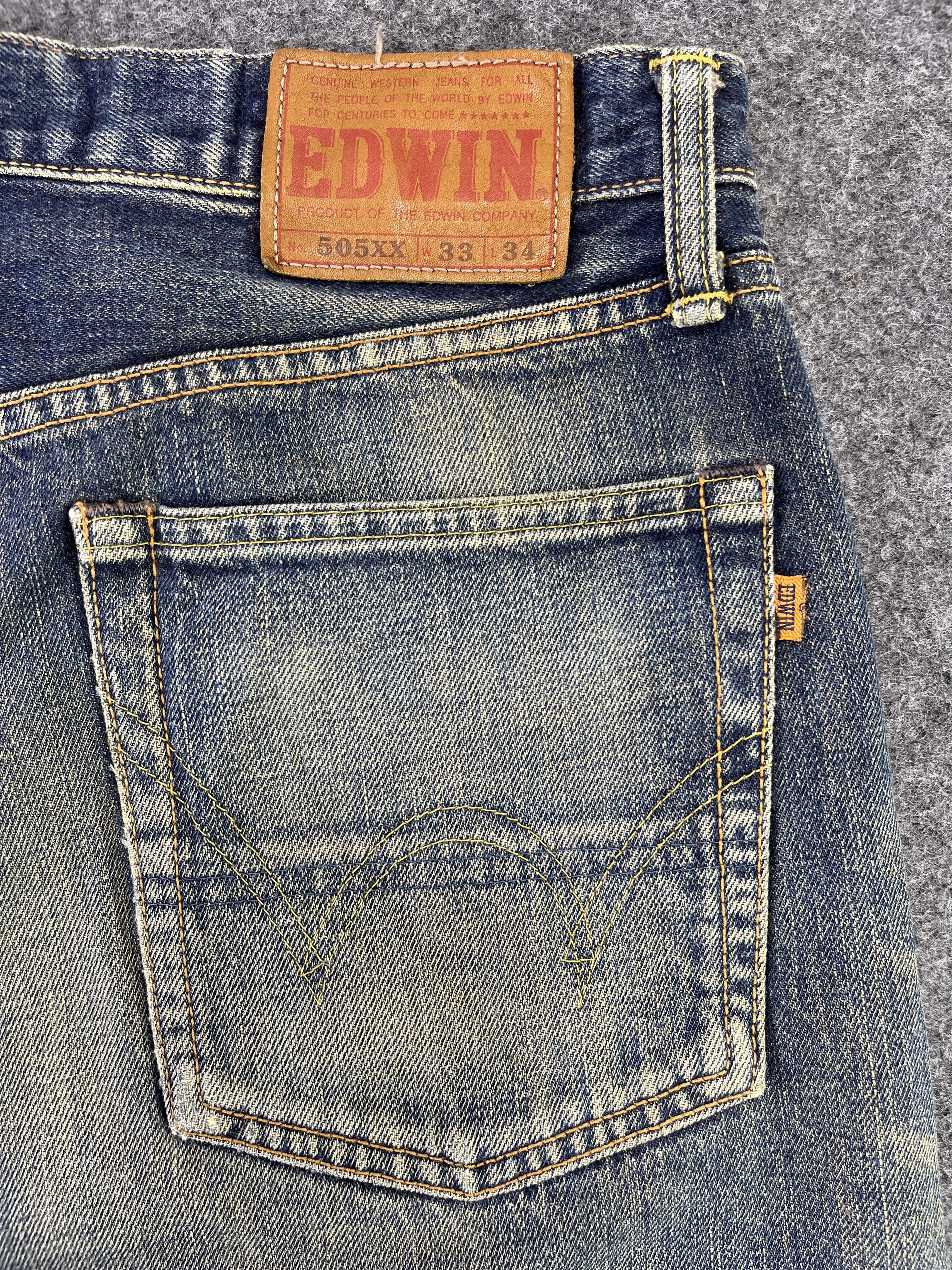 Edwin Edwin 505 xx Distressed Faded Jeans Pants J868 Size US 33 - 14 Thumbnail