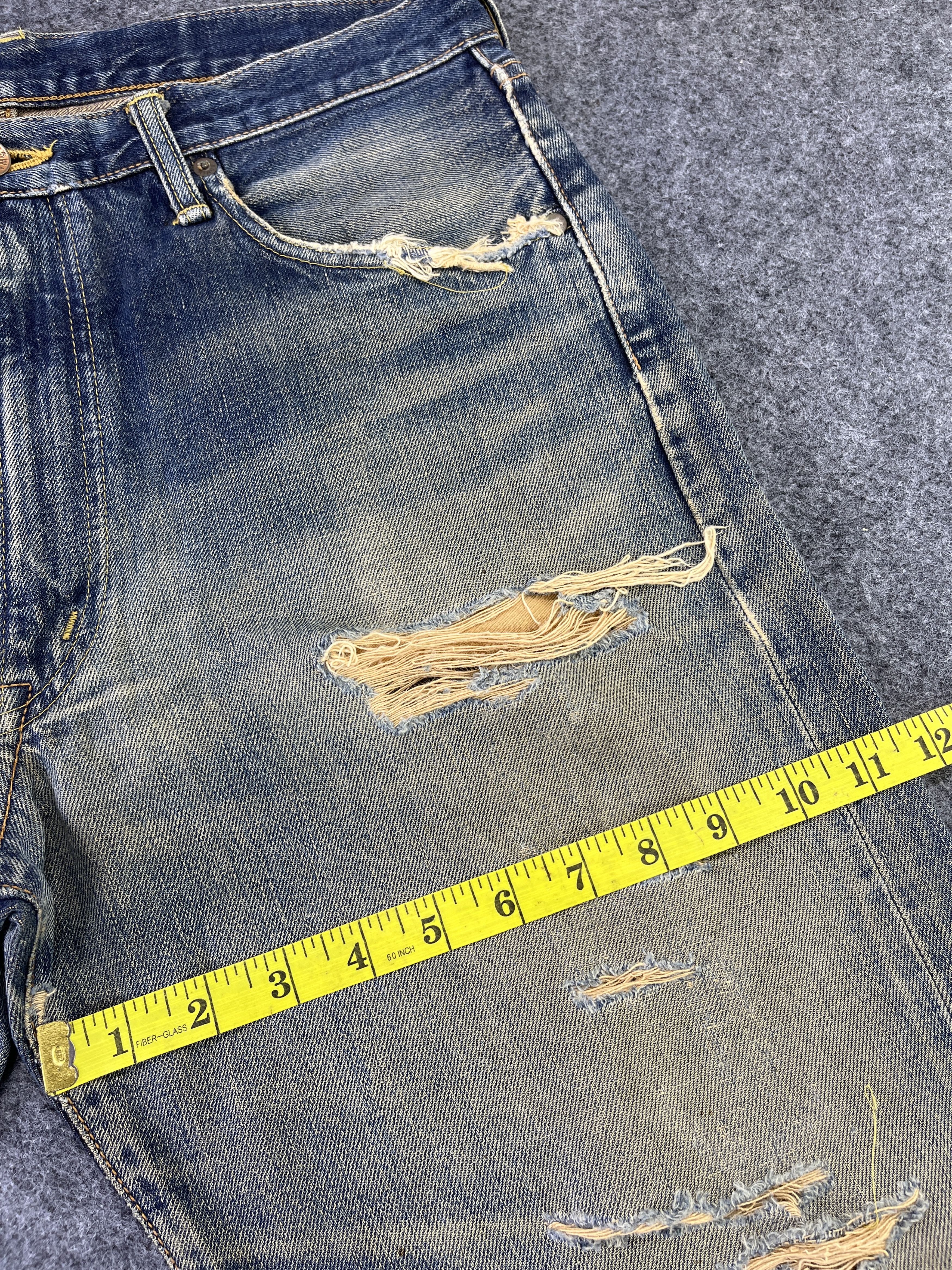 Edwin Edwin 505 xx Distressed Faded Jeans Pants J868 Size US 33 - 13 Thumbnail