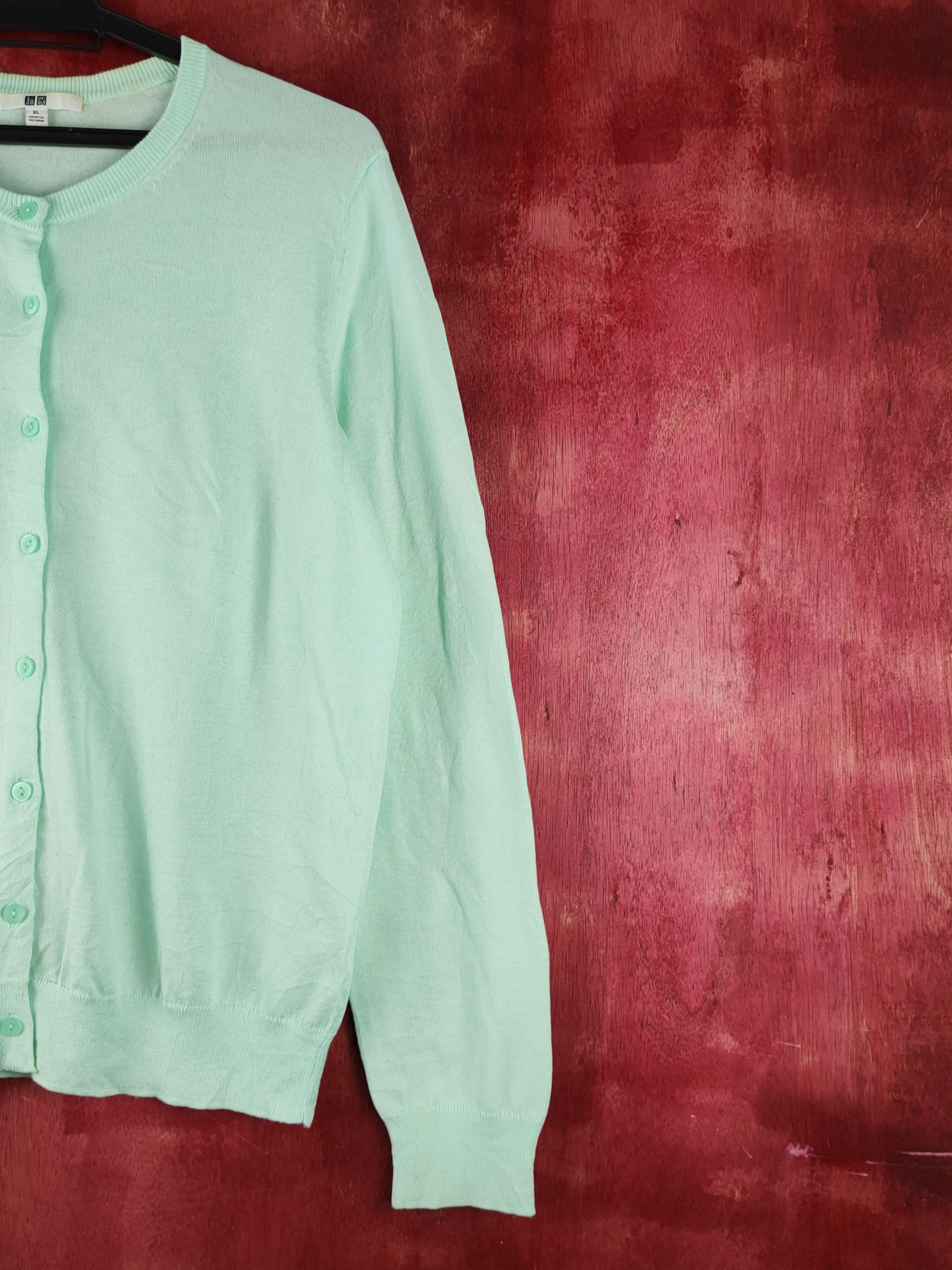 Uniqlo × Vintage Uniqlo Light Green Knitwear Cardigan #S1224 Size L / US 10 / IT 46 - 5 Thumbnail