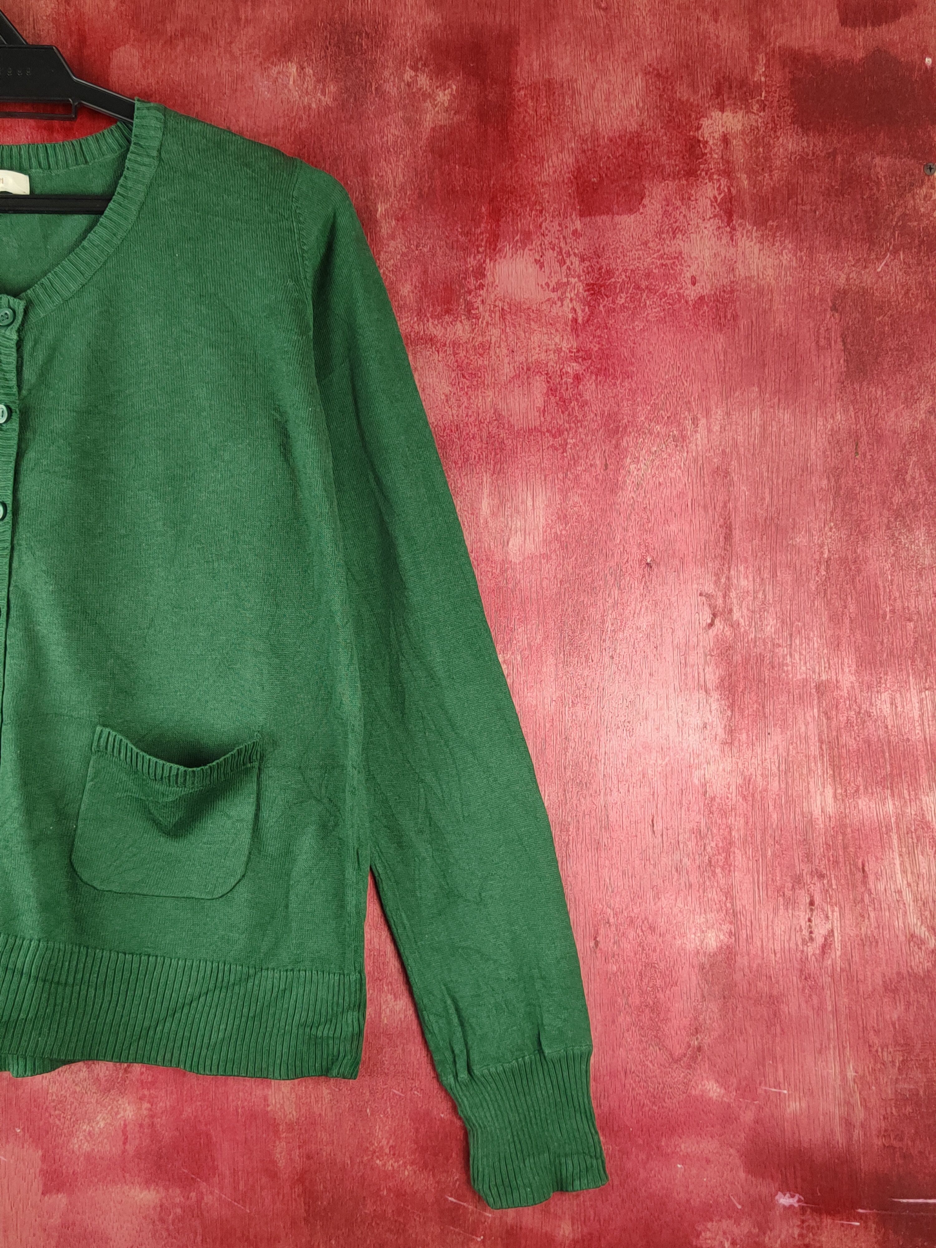 Japanese Brand Hushush Emerald Knitwear Cardigan #S1225 Size M / US 6-8 / IT 42-44 - 5 Thumbnail