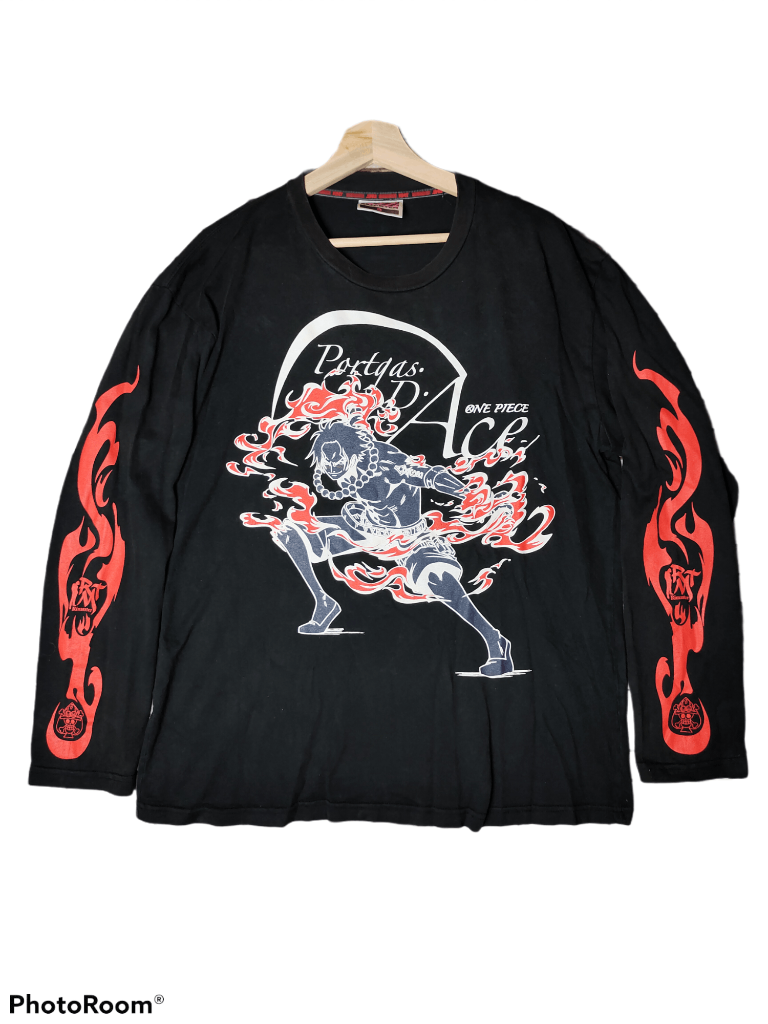 Cartoon Network × Japanese Brand × One Piece One Piece Portgas D.Ace long Sleeves Tshirt Size US XL / EU 56 / 4 - 1 Thumbnail