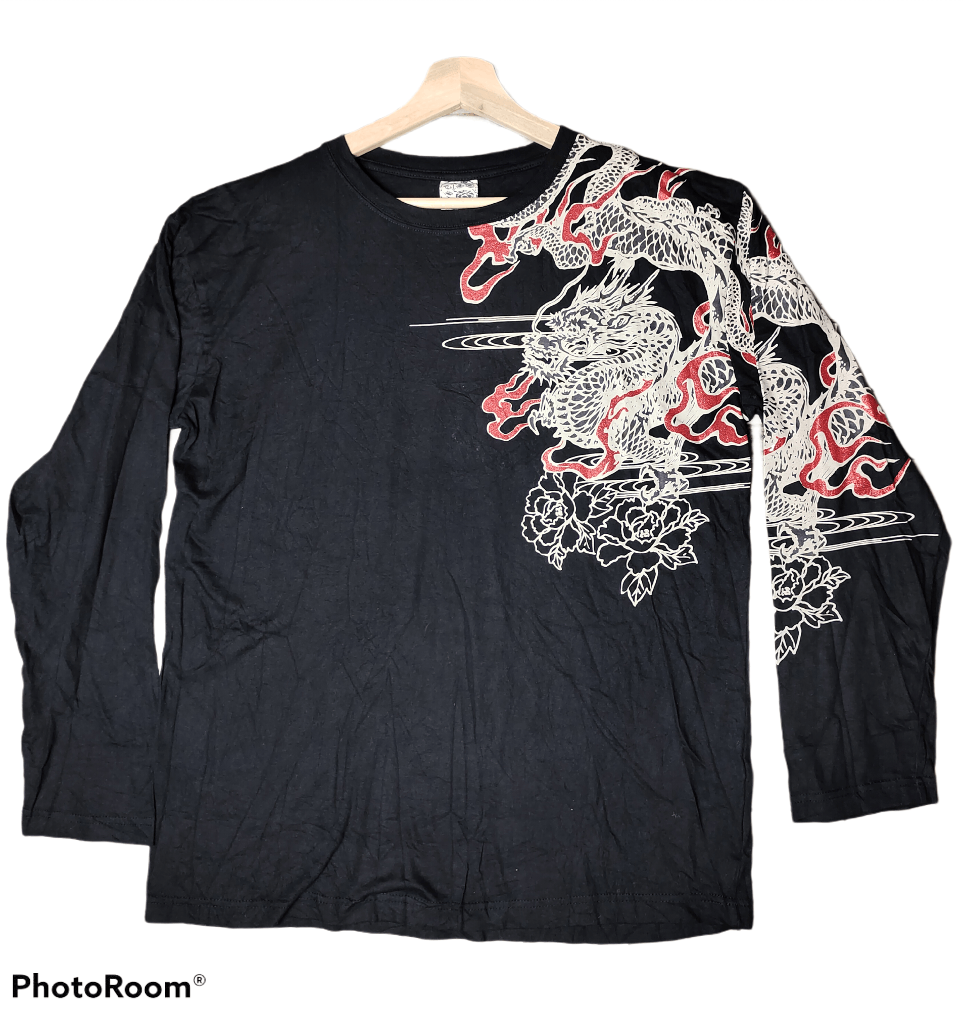 Japanese Brand Sukajan Dragon long sleeves T shirt full print Size US XL / EU 56 / 4 - 1 Thumbnail