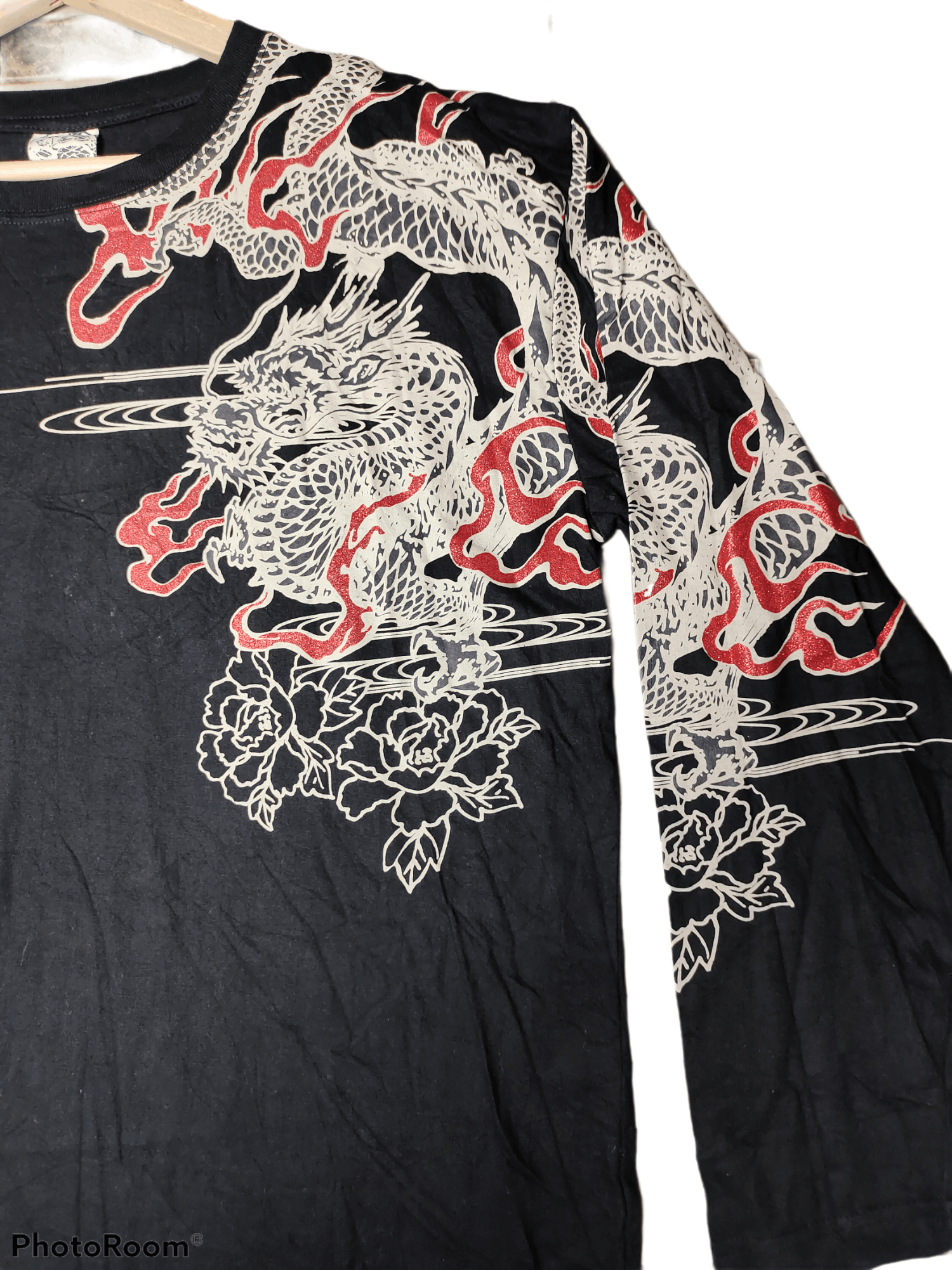 Japanese Brand Sukajan Dragon long sleeves T shirt full print Size US XL / EU 56 / 4 - 2 Thumbnail