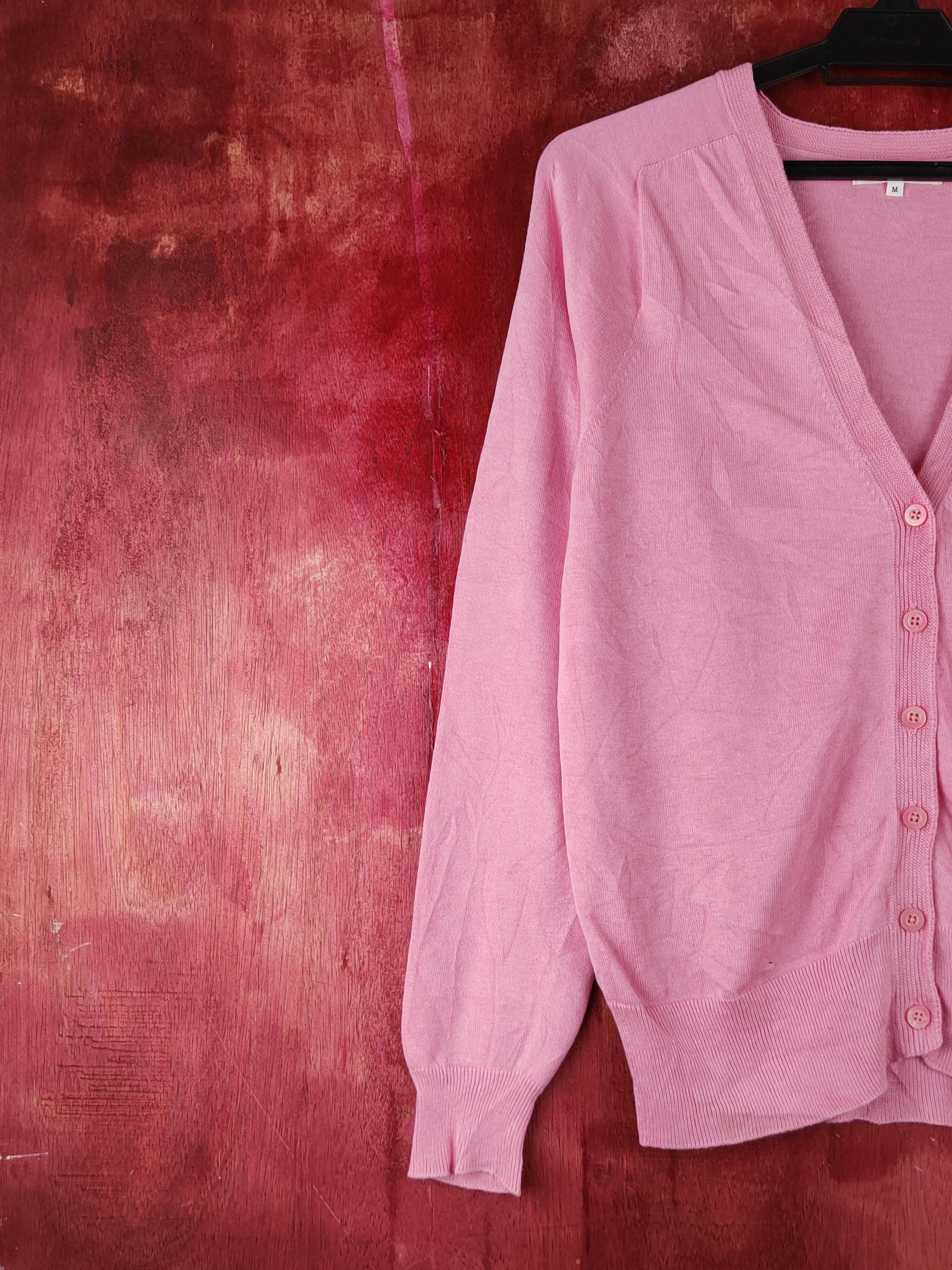 Japanese Brand Good day Pink Knitwear Cardigan #S1226 Size M / US 6-8 / IT 42-44 - 3 Thumbnail
