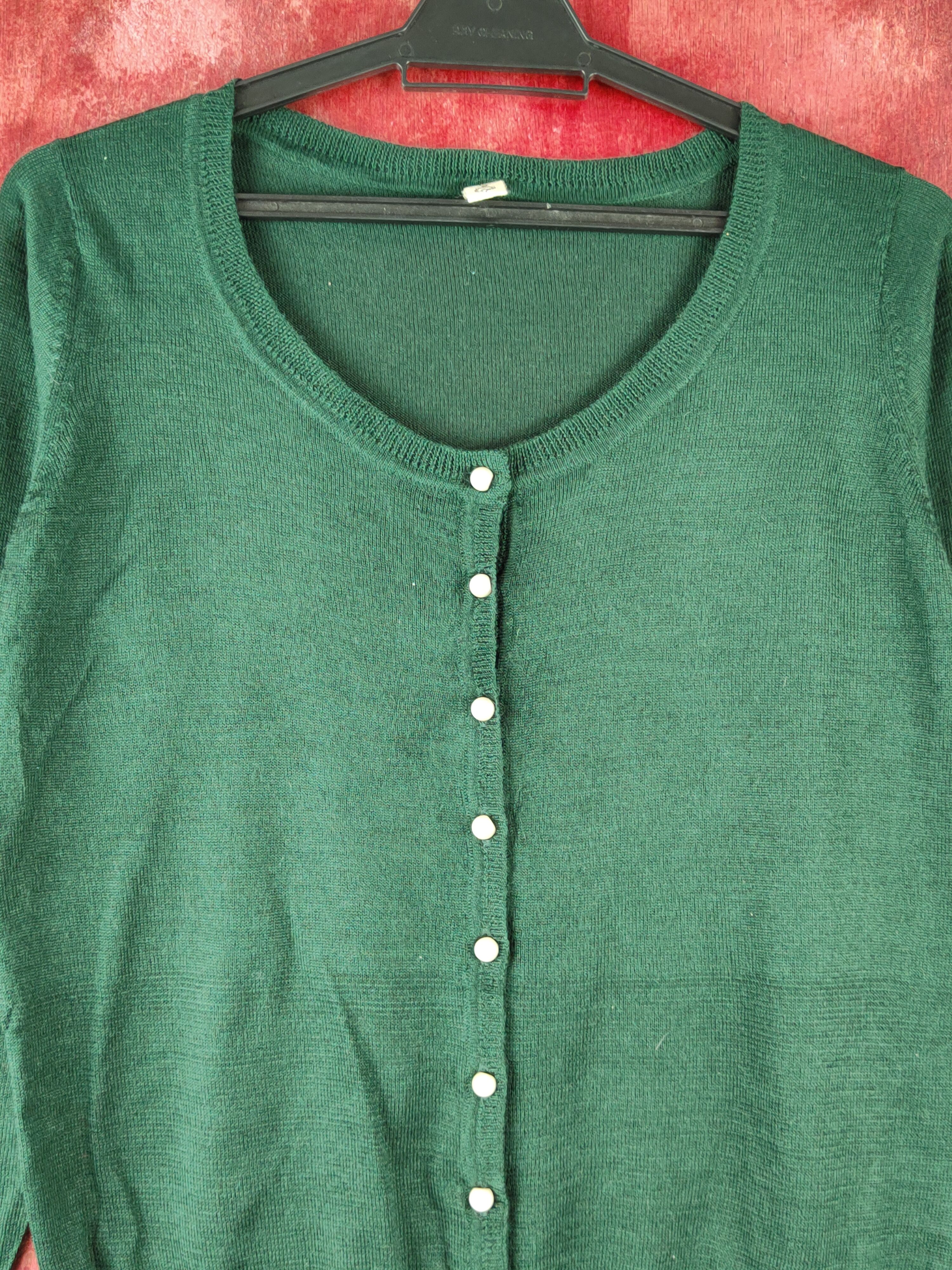 Japanese Brand Vis Emerald Knitwear Cardigan #S1227 Size S / US 4 / IT 40 - 2 Thumbnail