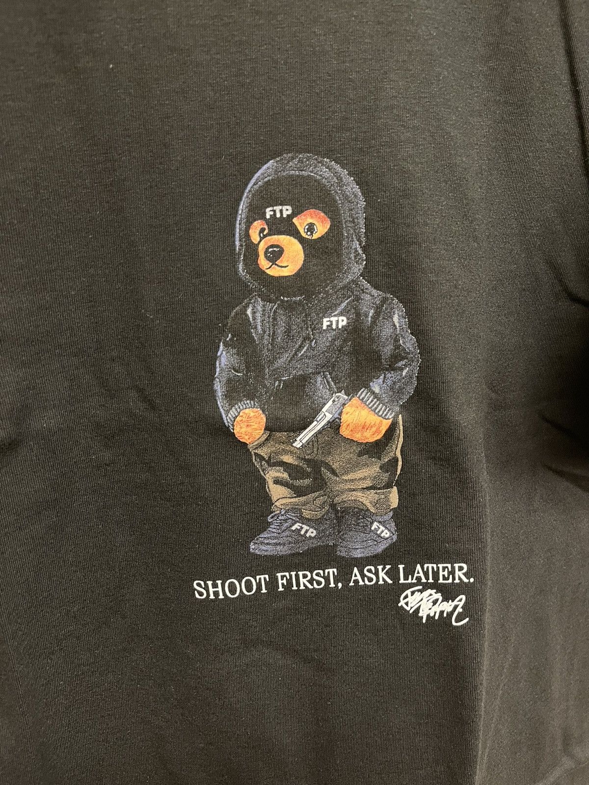 Deals FTP Hooded Bear Tee - Black