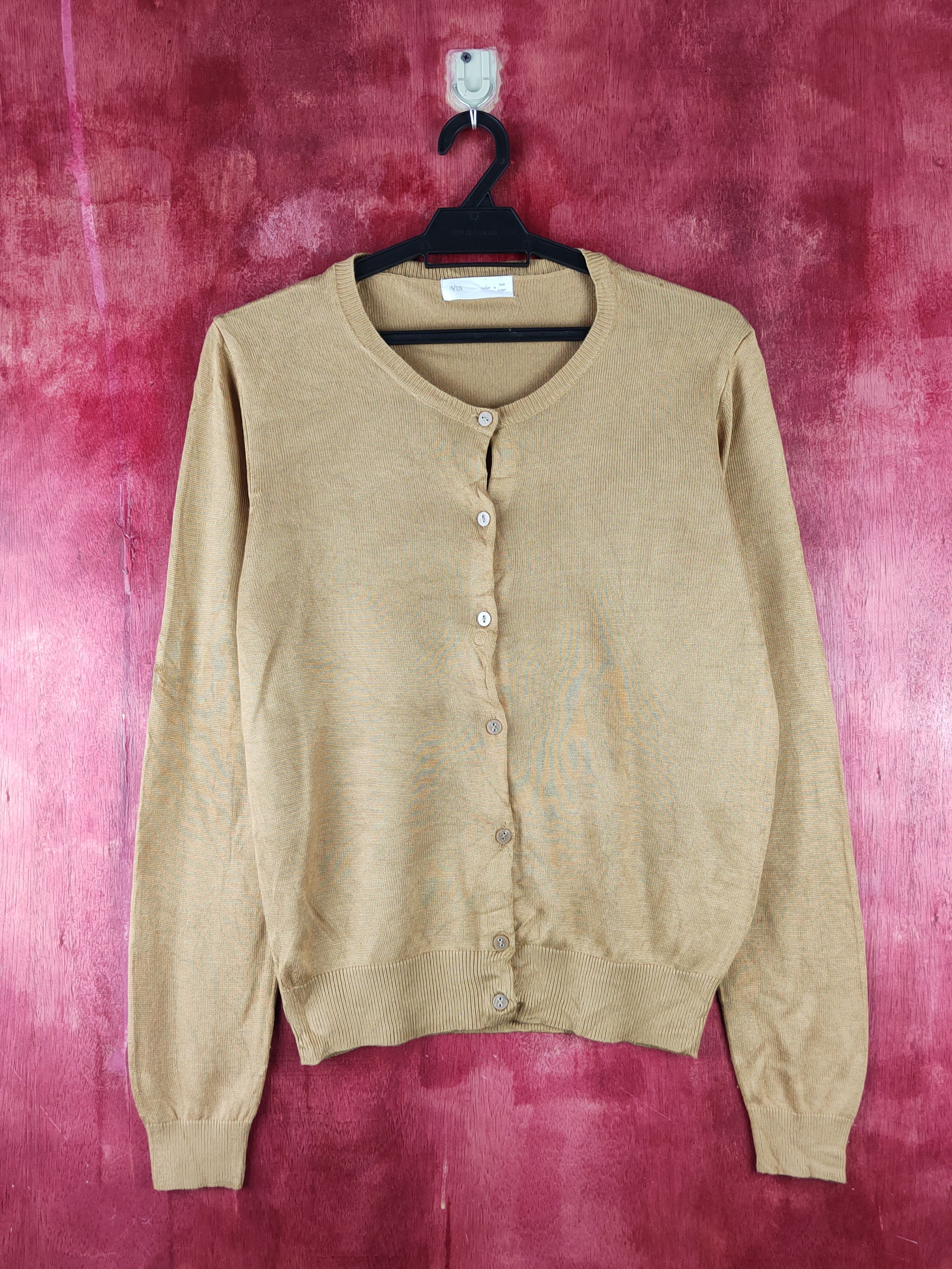 Japanese Brand Vis Brown Knitwear Cardigan #S1228 Size M / US 6-8 / IT 42-44 - 1 Thumbnail