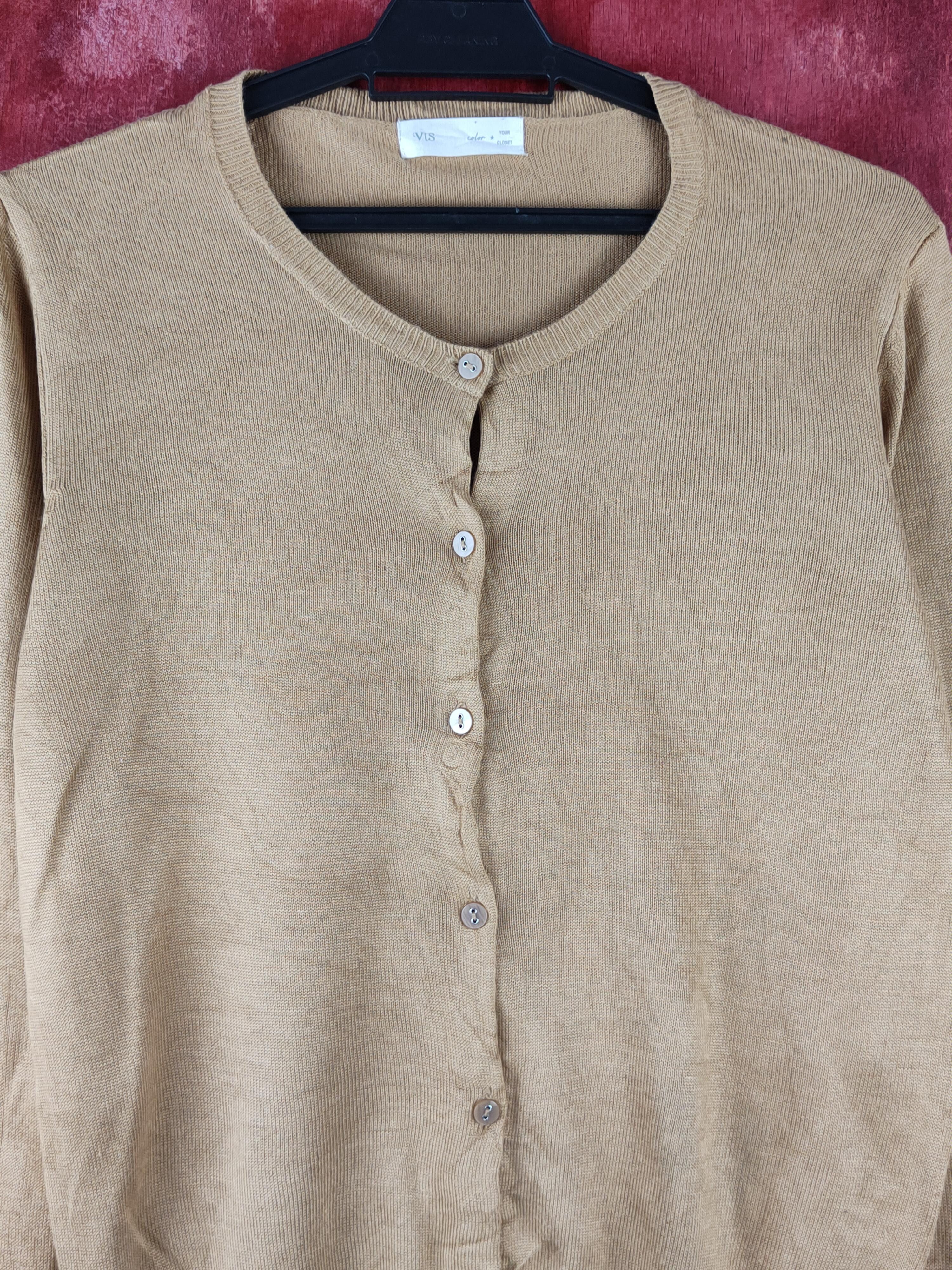 Japanese Brand Vis Brown Knitwear Cardigan #S1228 Size M / US 6-8 / IT 42-44 - 2 Thumbnail