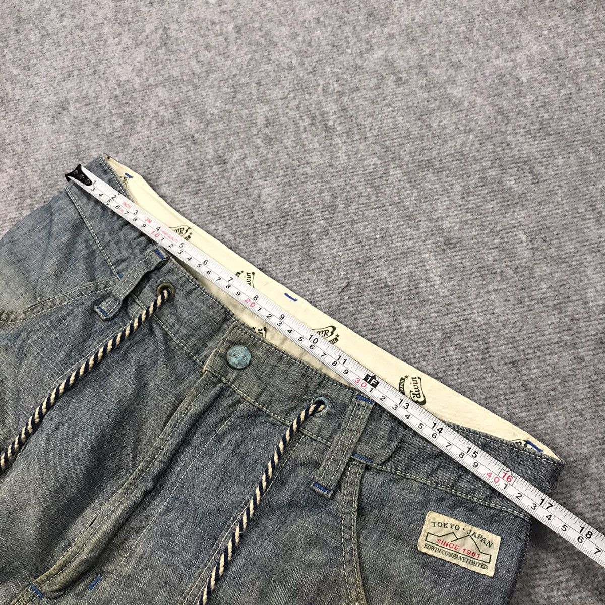 Edwin × Japanese Brand BAGGY EDWIN BUSH PANT DISTRESSED PANTS Size US 34 / EU 50 - 13 Thumbnail
