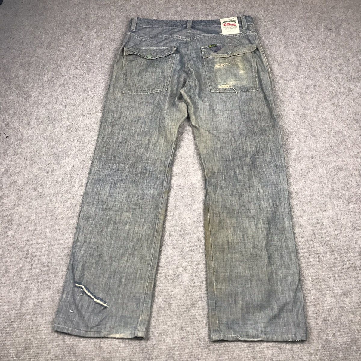 Edwin × Japanese Brand BAGGY EDWIN BUSH PANT DISTRESSED PANTS Size US 34 / EU 50 - 7 Thumbnail
