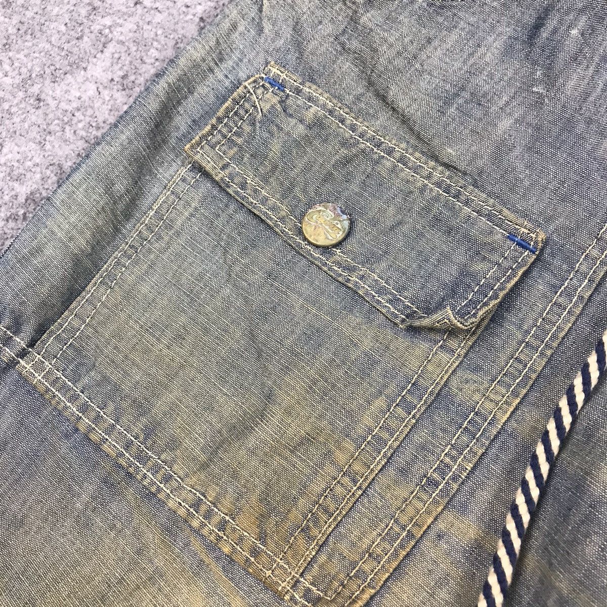 Edwin × Japanese Brand BAGGY EDWIN BUSH PANT DISTRESSED PANTS Size US 34 / EU 50 - 6 Thumbnail