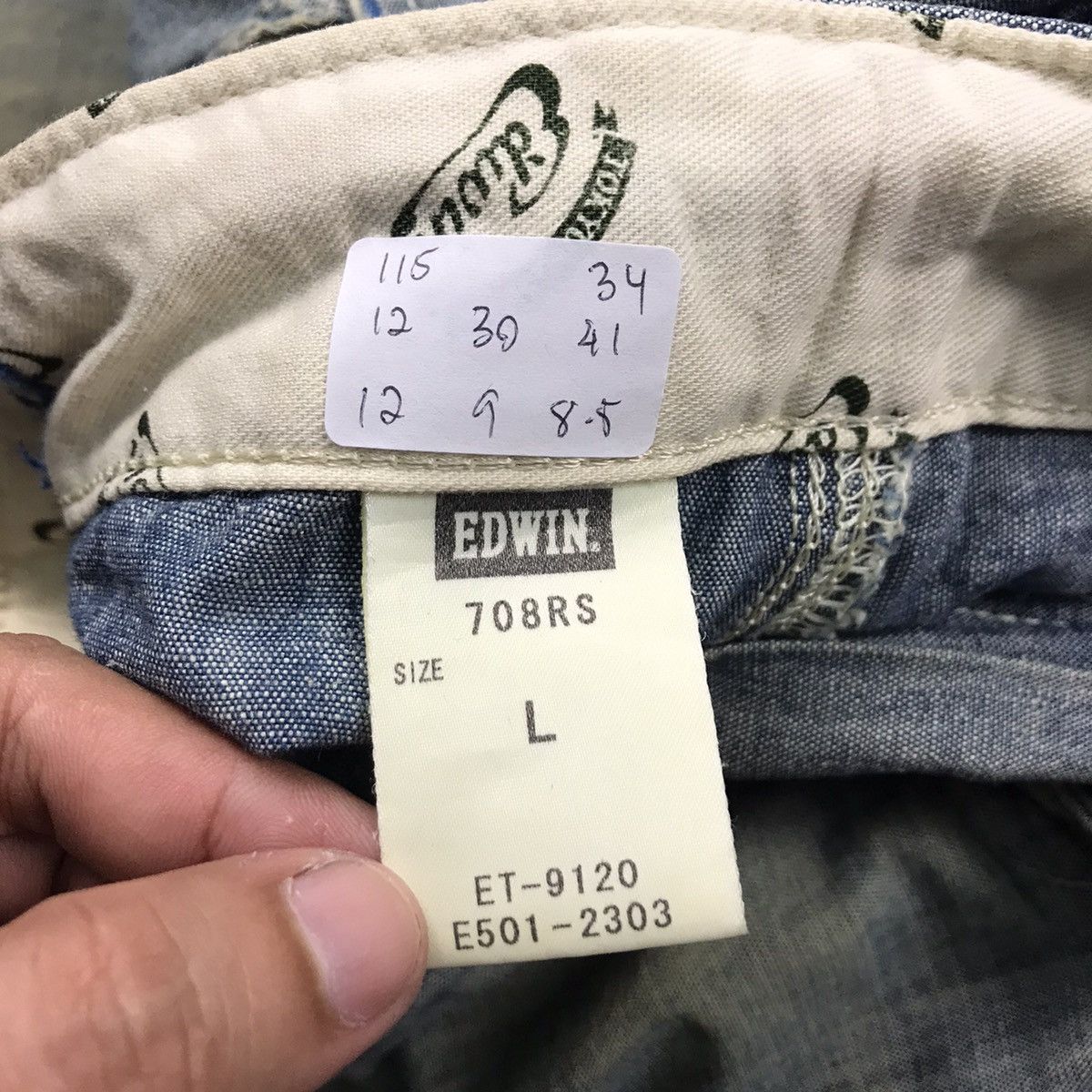 Edwin × Japanese Brand BAGGY EDWIN BUSH PANT DISTRESSED PANTS Size US 34 / EU 50 - 15 Thumbnail