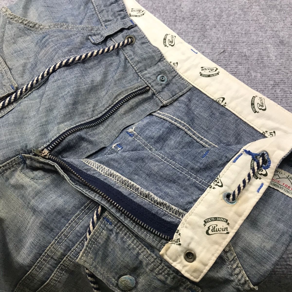 Edwin × Japanese Brand BAGGY EDWIN BUSH PANT DISTRESSED PANTS Size US 34 / EU 50 - 14 Thumbnail