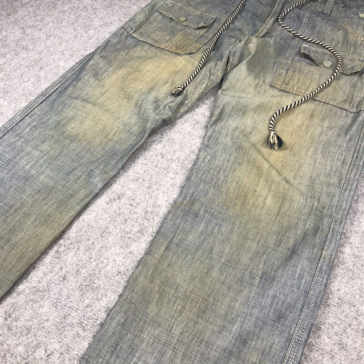 Edwin × Japanese Brand BAGGY EDWIN BUSH PANT DISTRESSED PANTS Size US 34 / EU 50 - 3 Thumbnail