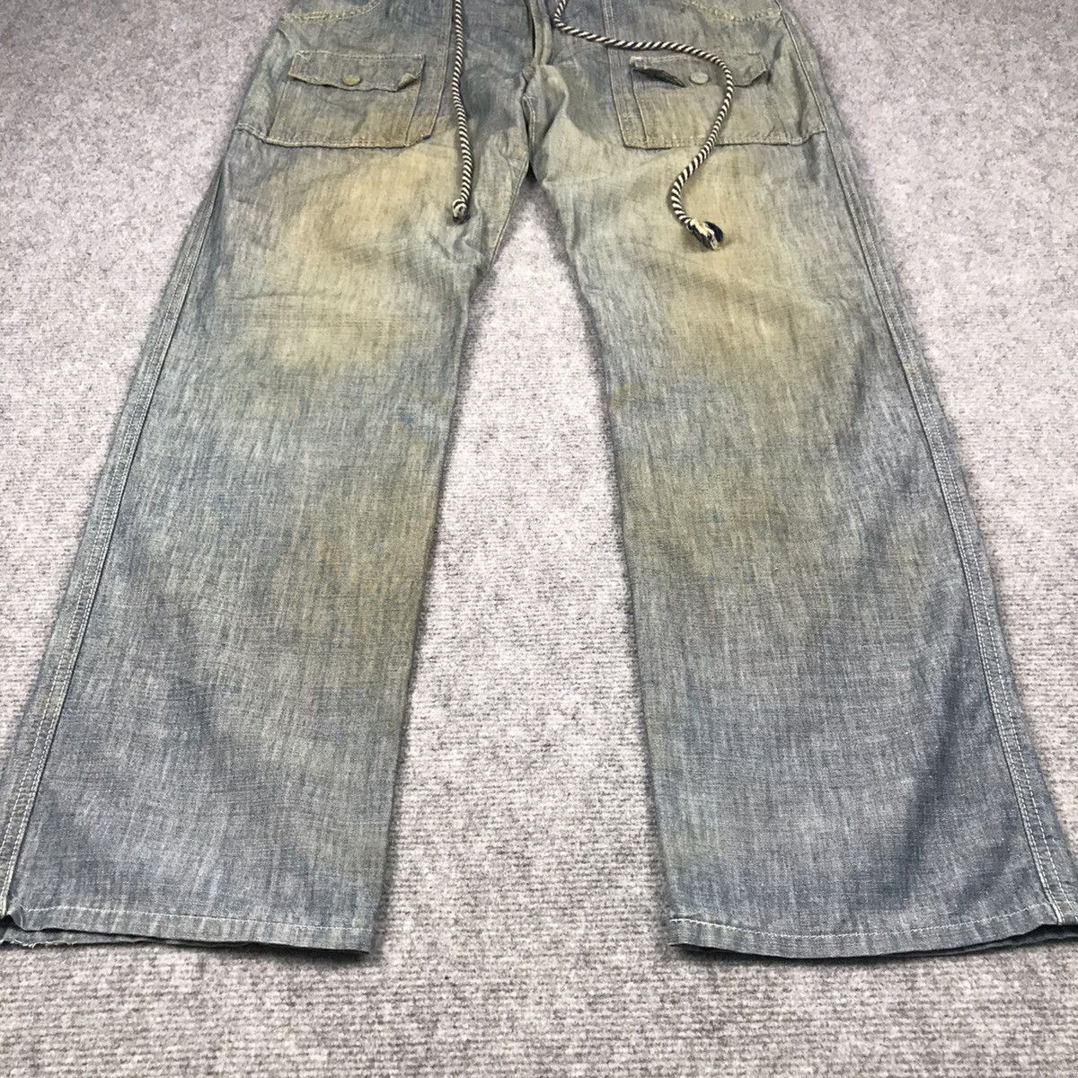 Edwin × Japanese Brand BAGGY EDWIN BUSH PANT DISTRESSED PANTS Size US 34 / EU 50 - 2 Thumbnail