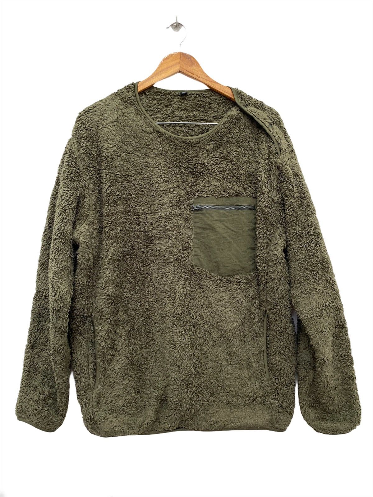 Lemaire × Uniqlo Uniqlo fleece single pocket design army Size US XL / EU 56 / 4 - 1 Thumbnail
