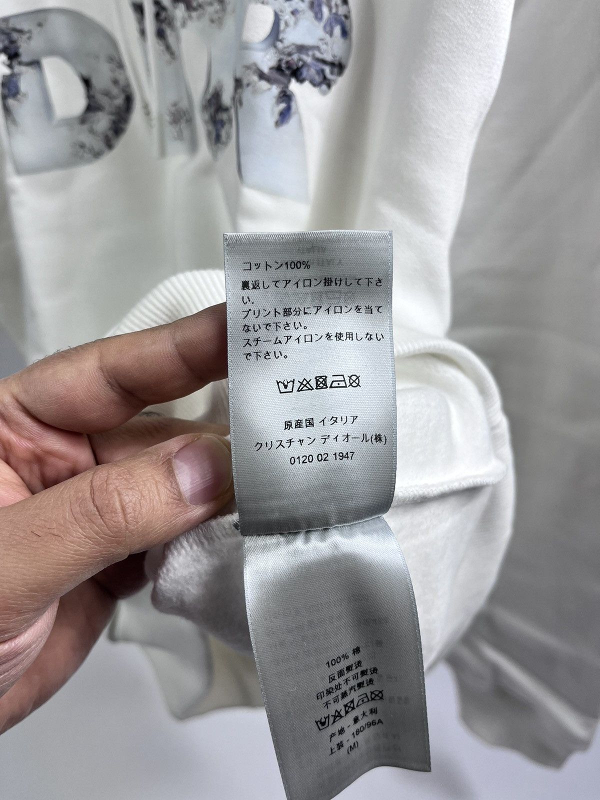 Daniel Arsham × Dior DIOR x DANIEL ARSHAM OVERSIZED COTTON HOODIE SIZE: M Size US M / EU 48-50 / 2 - 10 Thumbnail