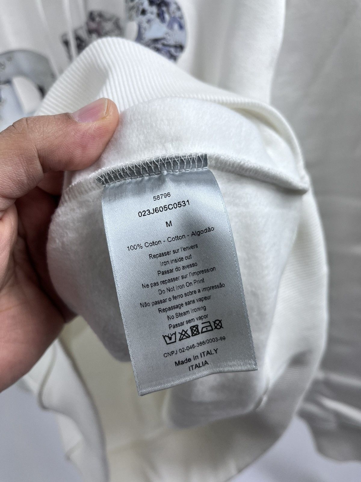 Daniel Arsham × Dior DIOR x DANIEL ARSHAM OVERSIZED COTTON HOODIE SIZE: M Size US M / EU 48-50 / 2 - 9 Thumbnail