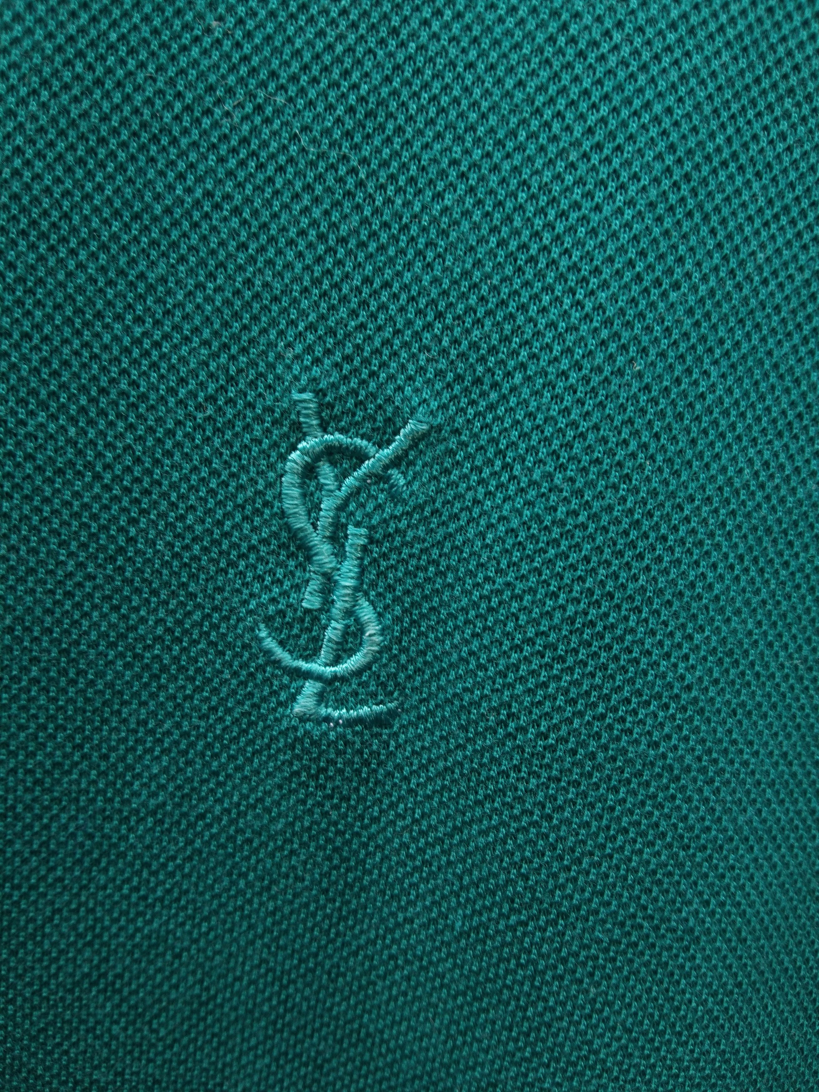 Yves Saint Laurent Yves Saint Laurent Turqoise Longsleeve Polo Size US L / EU 52-54 / 3 - 4 Thumbnail