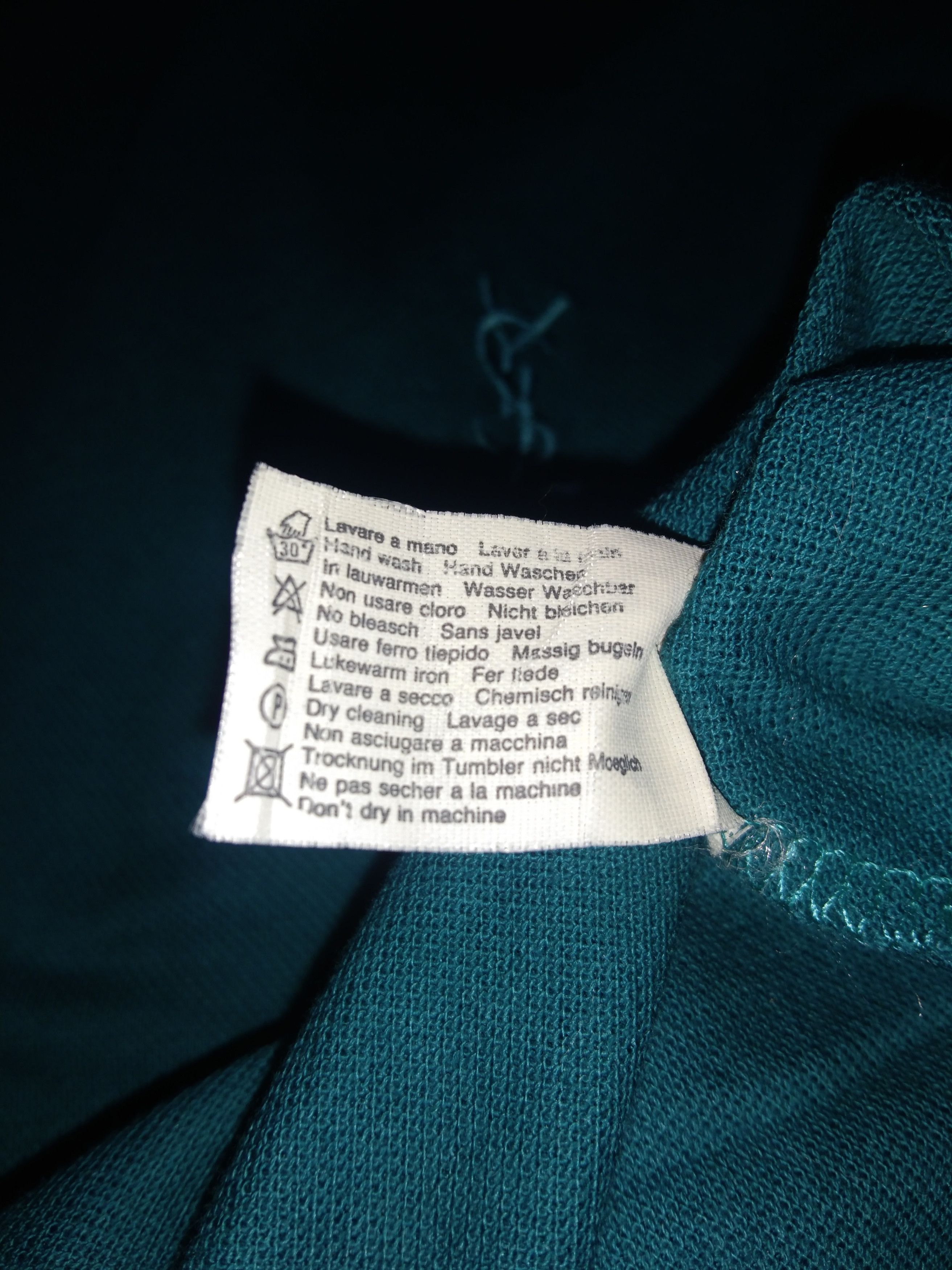 Yves Saint Laurent Yves Saint Laurent Turqoise Longsleeve Polo Size US L / EU 52-54 / 3 - 7 Thumbnail