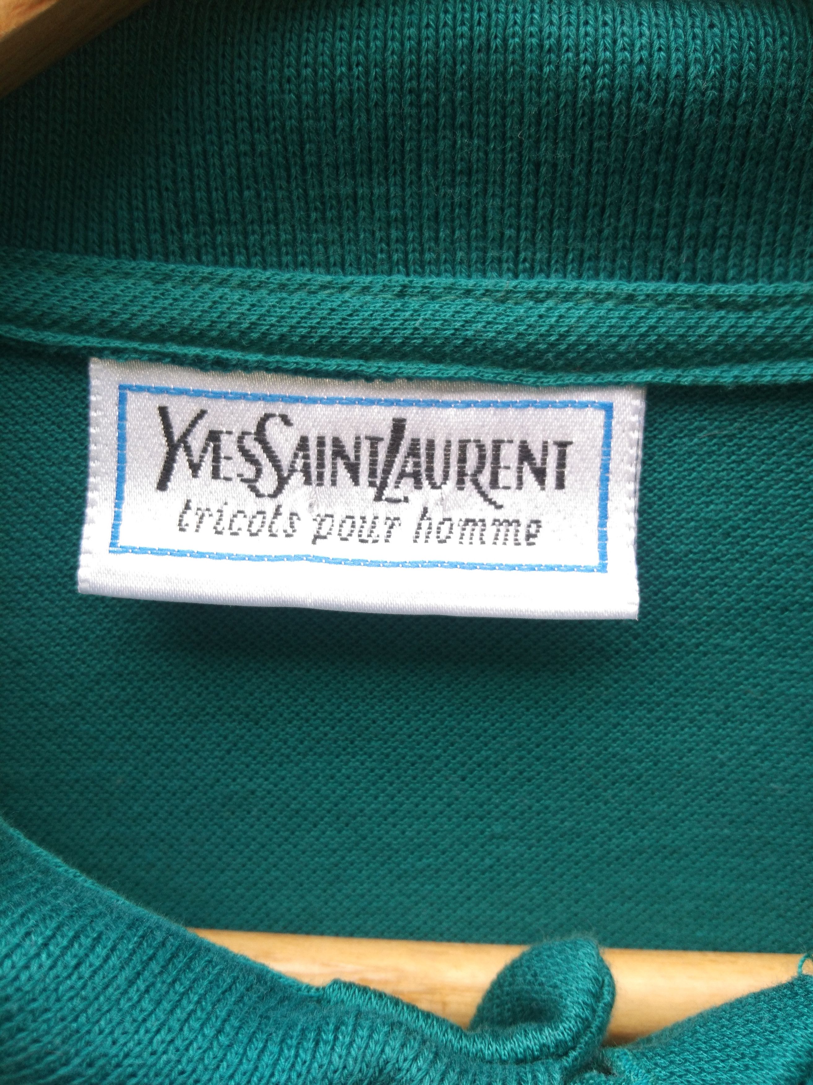Yves Saint Laurent Yves Saint Laurent Turqoise Longsleeve Polo Size US L / EU 52-54 / 3 - 5 Thumbnail